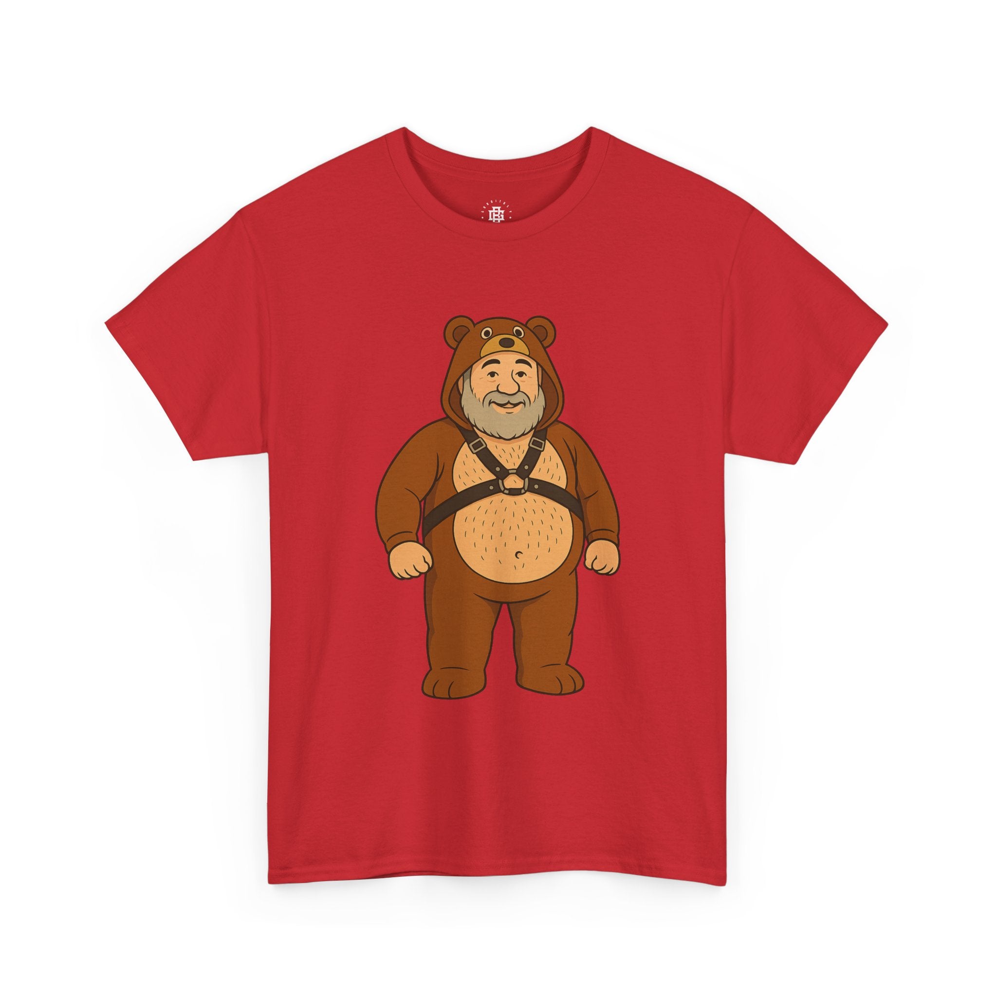 Bear Costume Graphic T‑Shirt — Cute Chubby Bear Illustration Tee