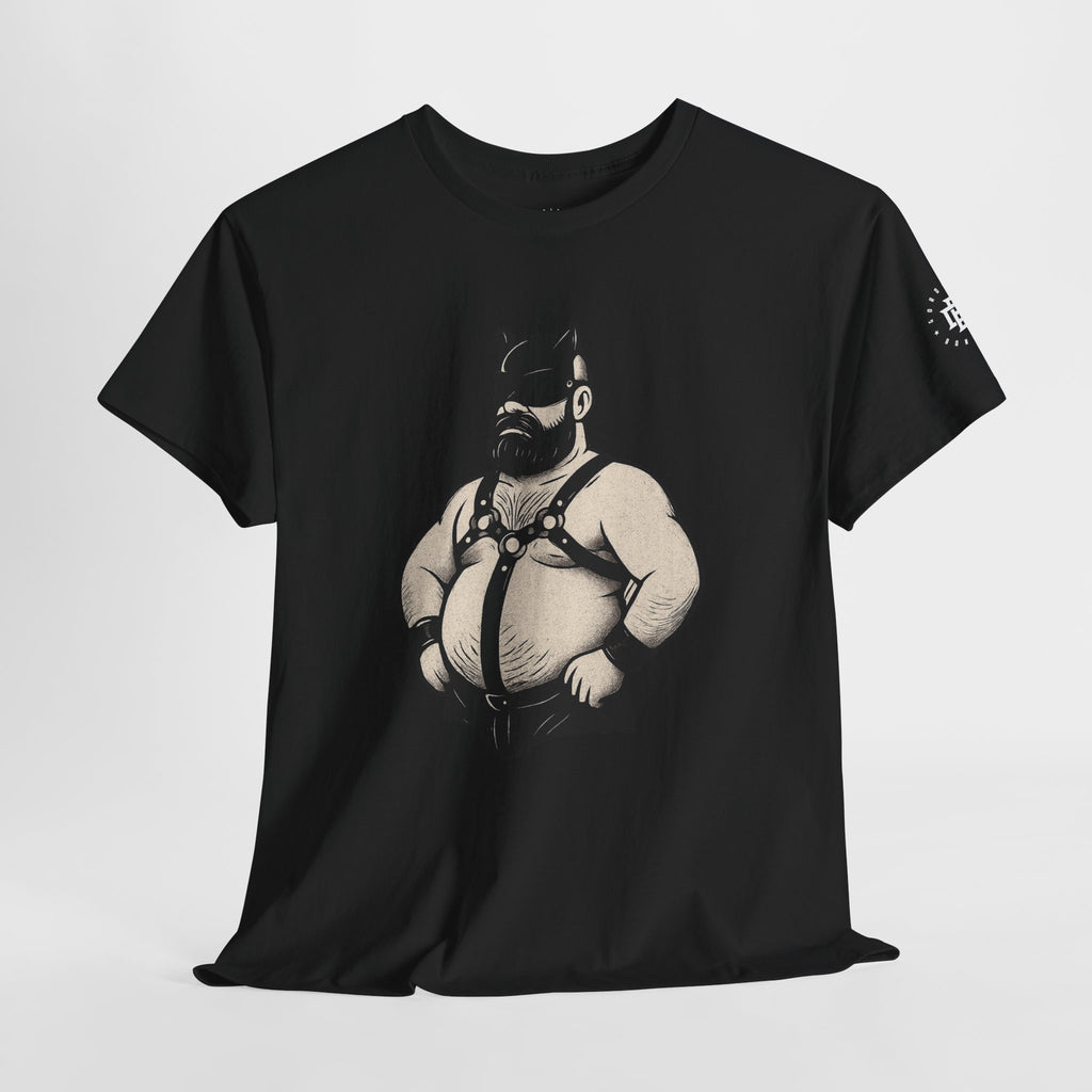Bear Mask Leather Pride Tee — Biker Bear Graphic T-Shirt