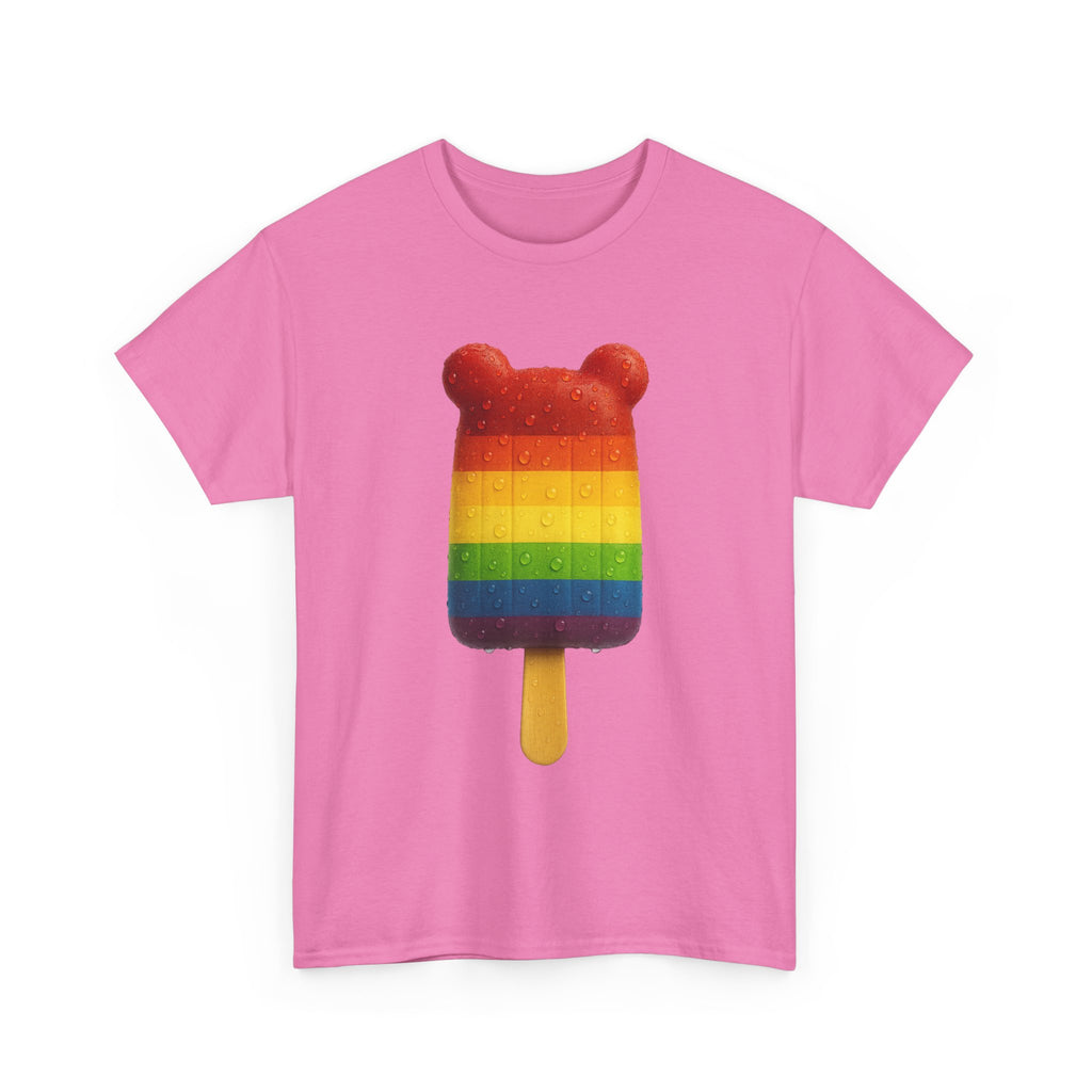 Rainbow Popsicle T-Shirt — Cute Bear-Shaped Pride Ice Cream Tee