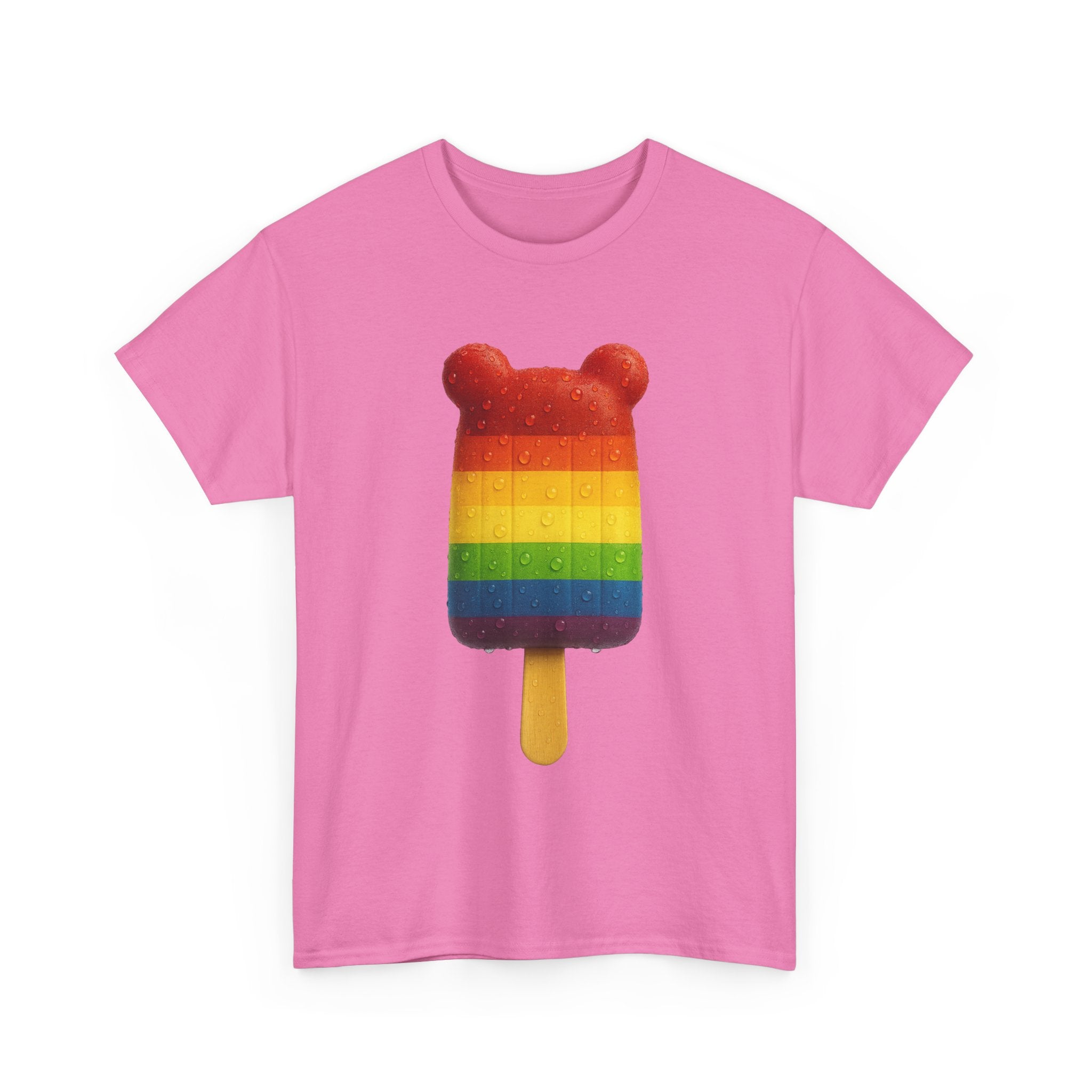 Rainbow Popsicle T-Shirt — Cute Bear-Shaped Pride Ice Cream Tee