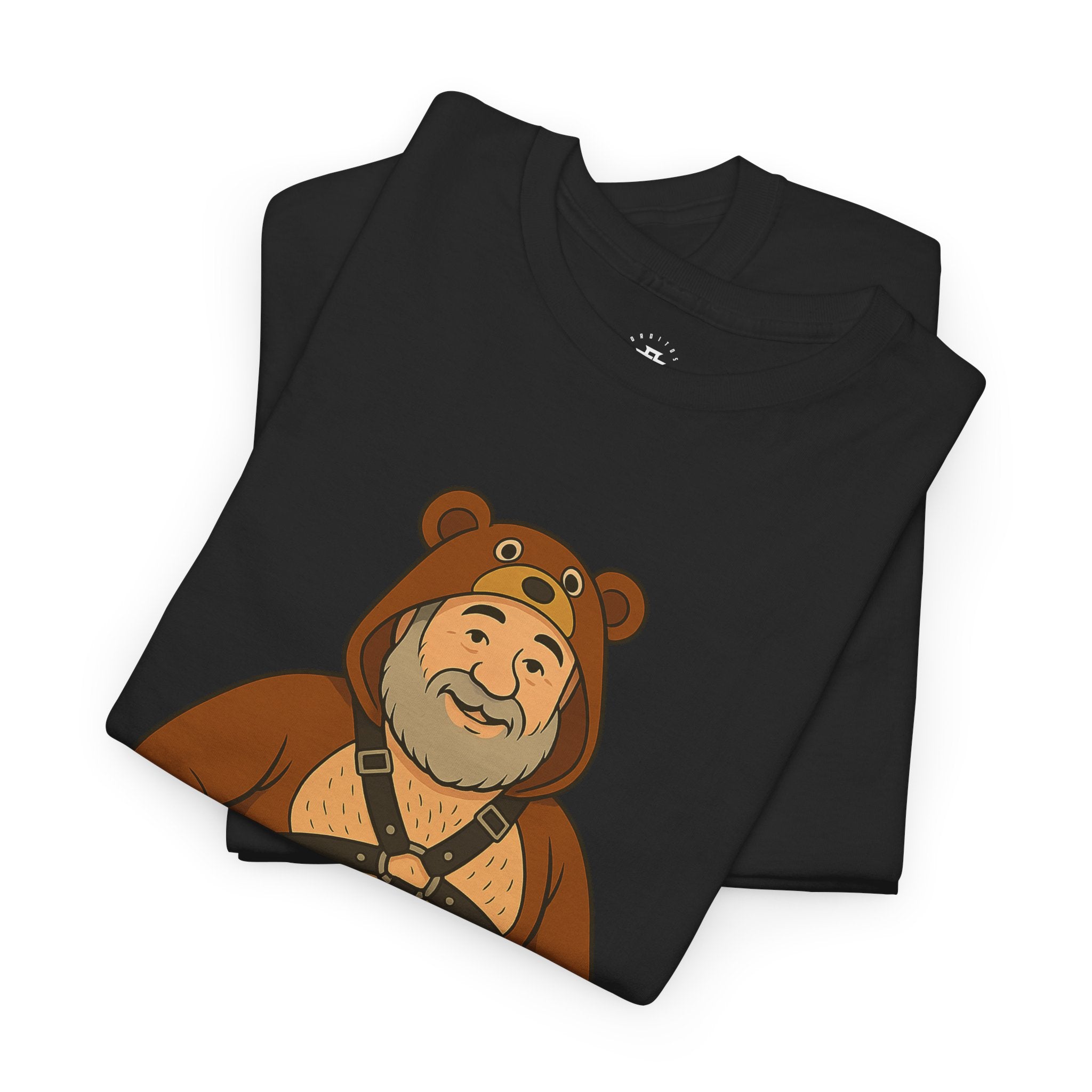 Bear Costume Graphic T‑Shirt — Cute Chubby Bear Illustration Tee