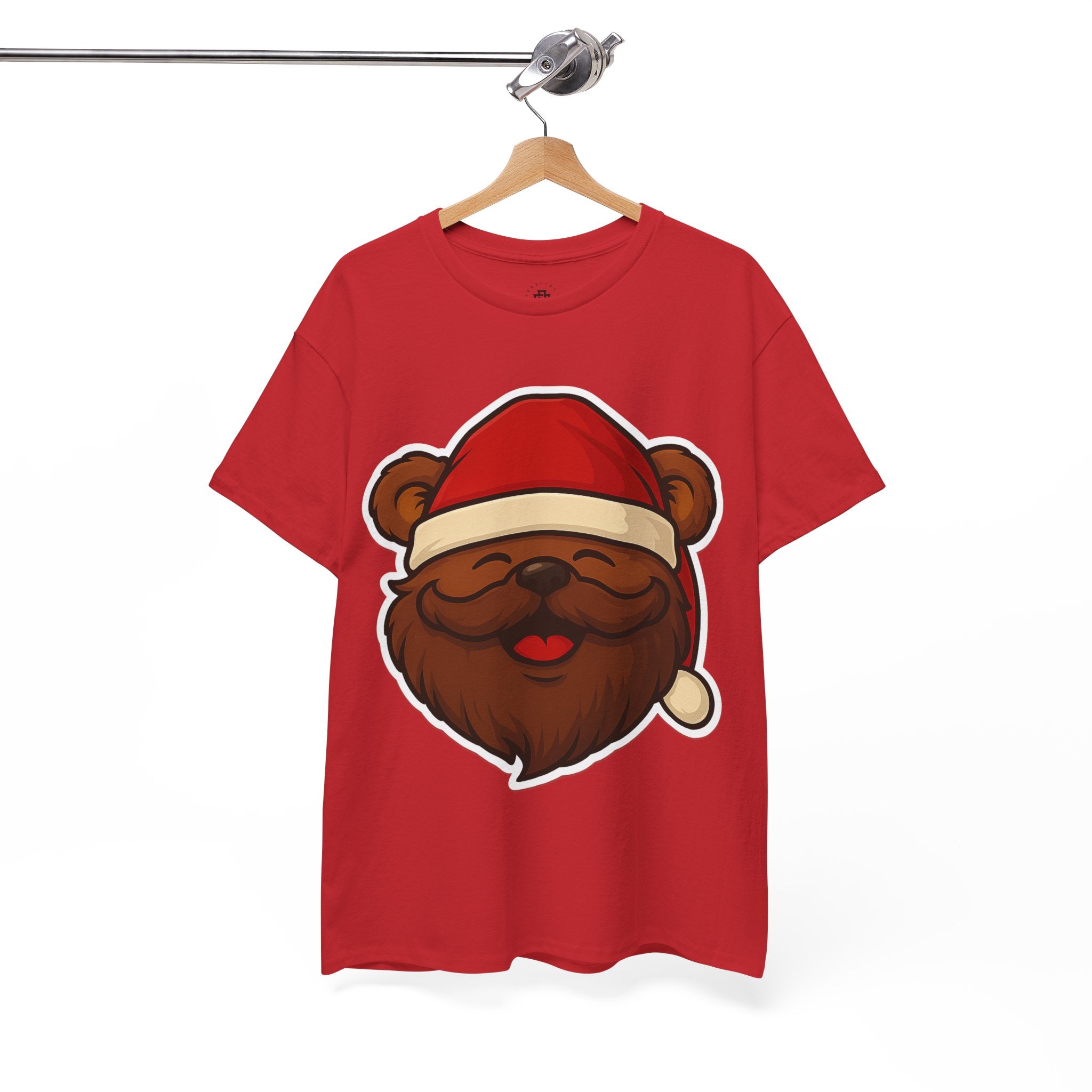 Bear with Santa Hat T-Shirt — Cute Christmas Holiday Tee