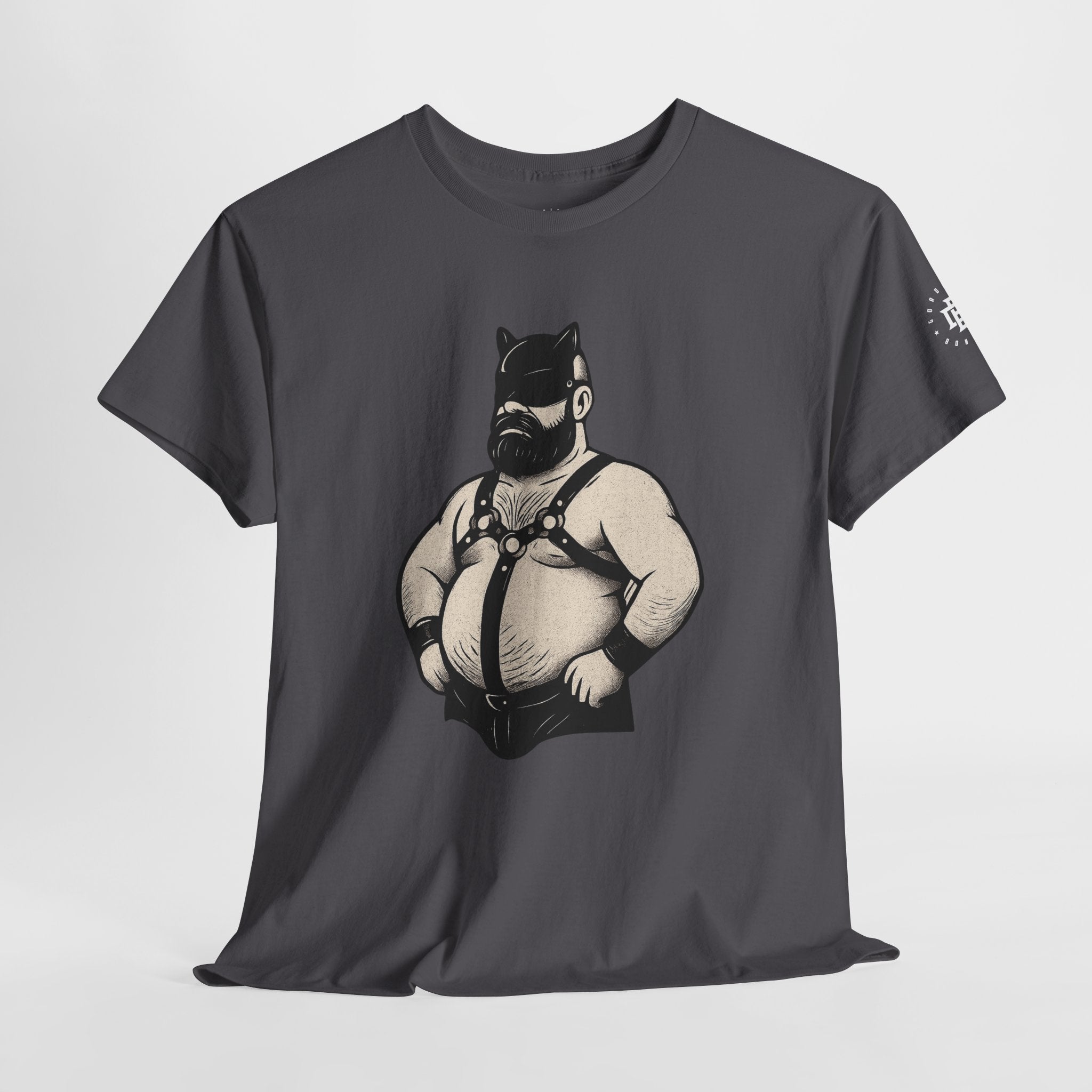 Bear Mask Leather Pride Tee — Biker Bear Graphic T-Shirt