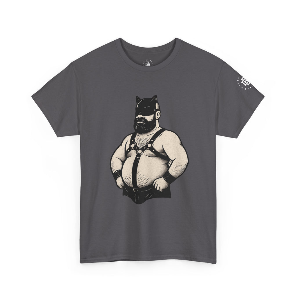 Bear Mask Leather Pride Tee — Biker Bear Graphic T-Shirt