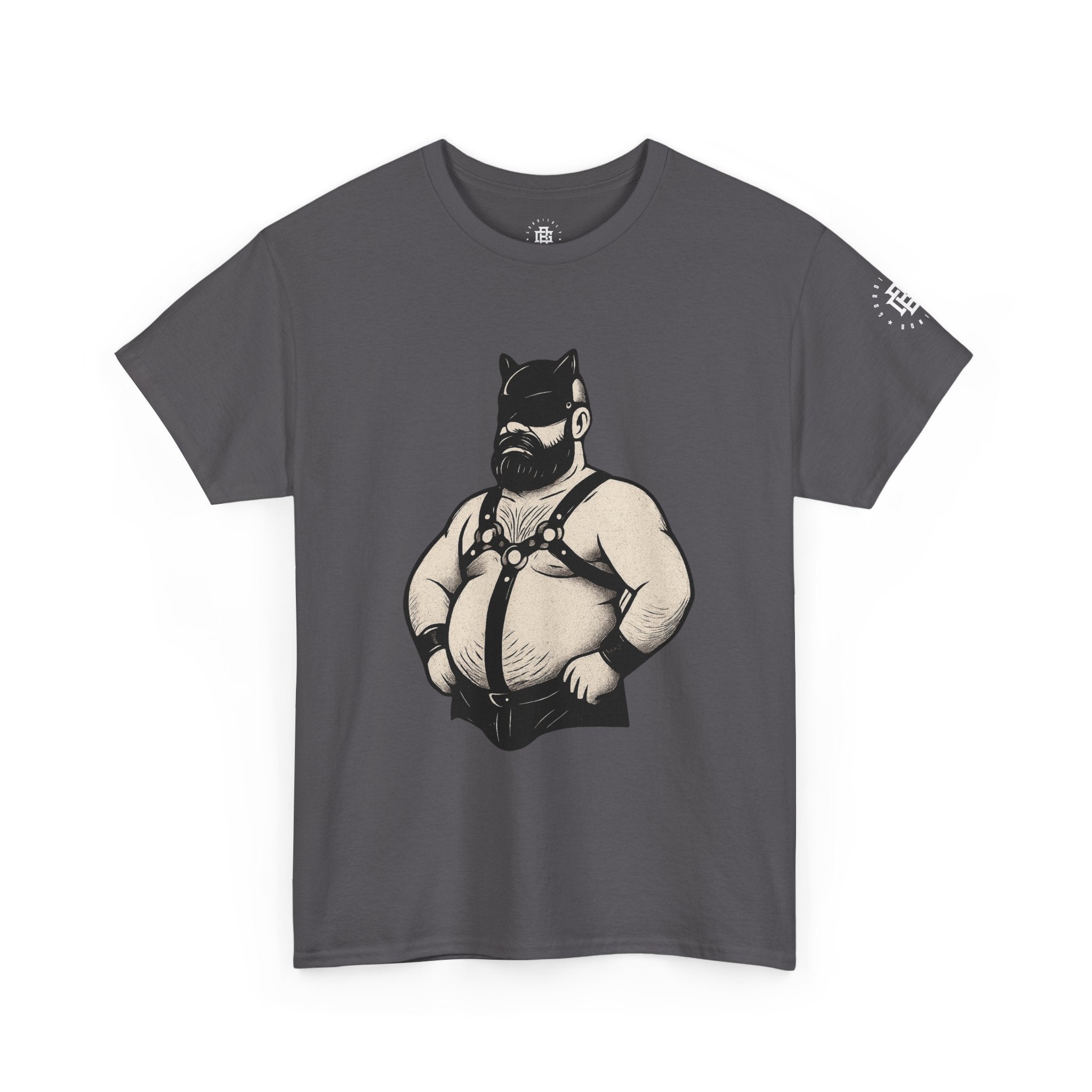 Bear Mask Leather Pride Tee — Biker Bear Graphic T-Shirt