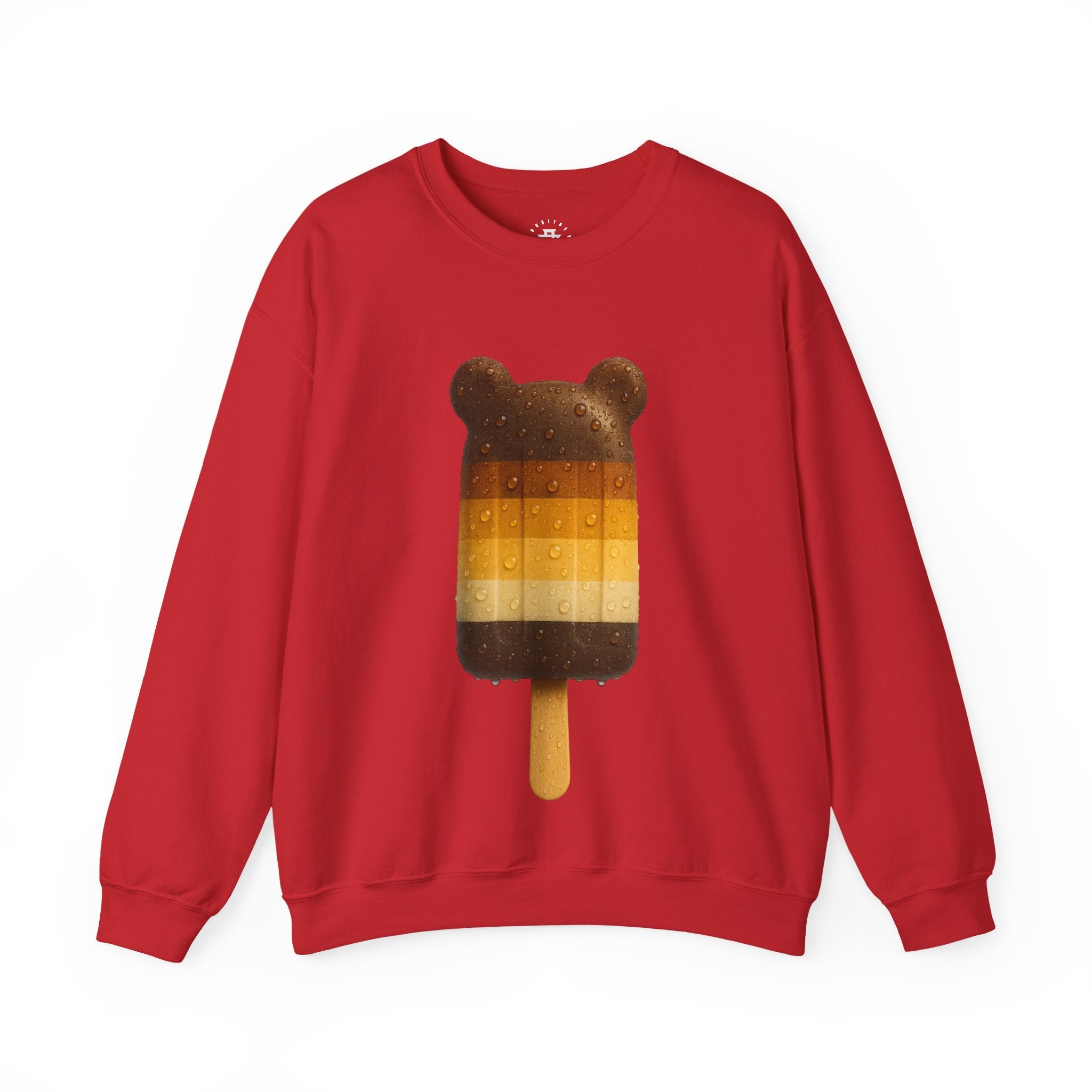Bear Popsicle Crewneck Sweatshirt — Retro Ombre Ice Cream Graphic