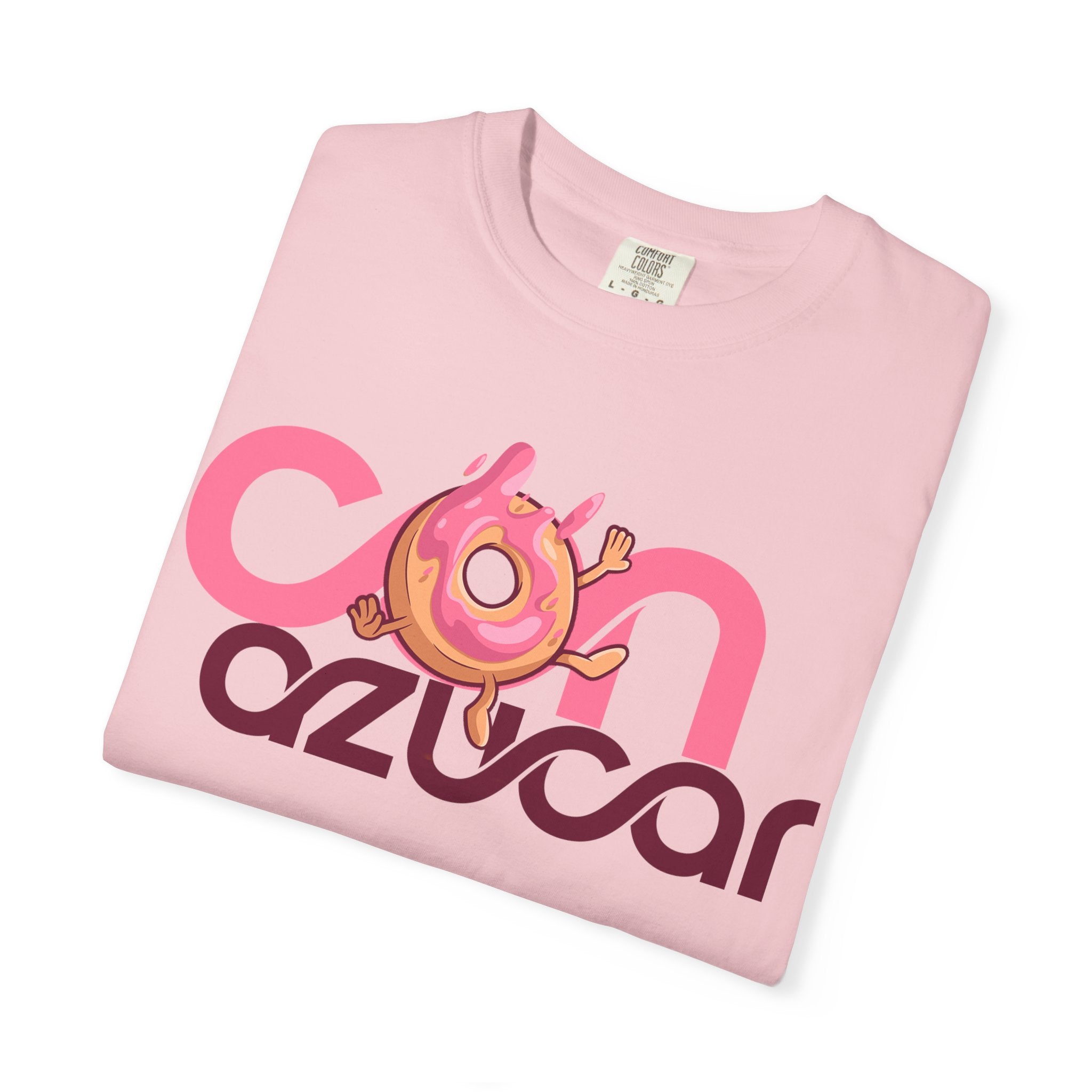 Con Azucar T-Shirt — Pink Donut Retro Graphic Tee