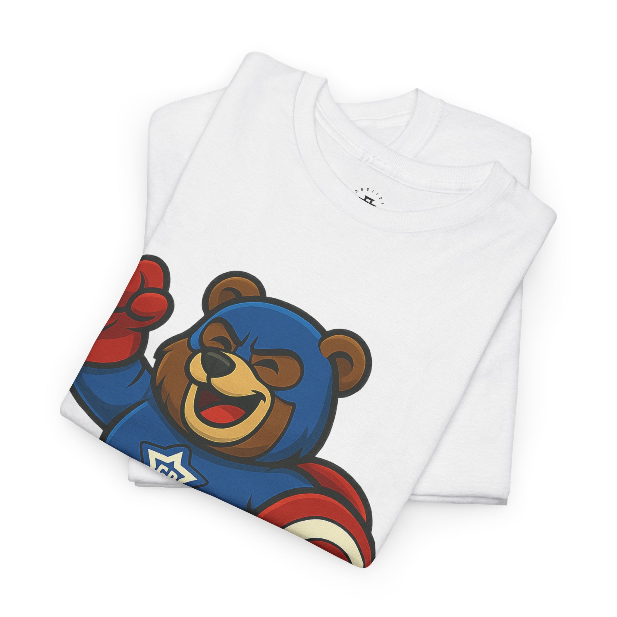 Captain Bear Kids T‑Shirt — Superhero Bear Shield Tee for Toddlers & Kids