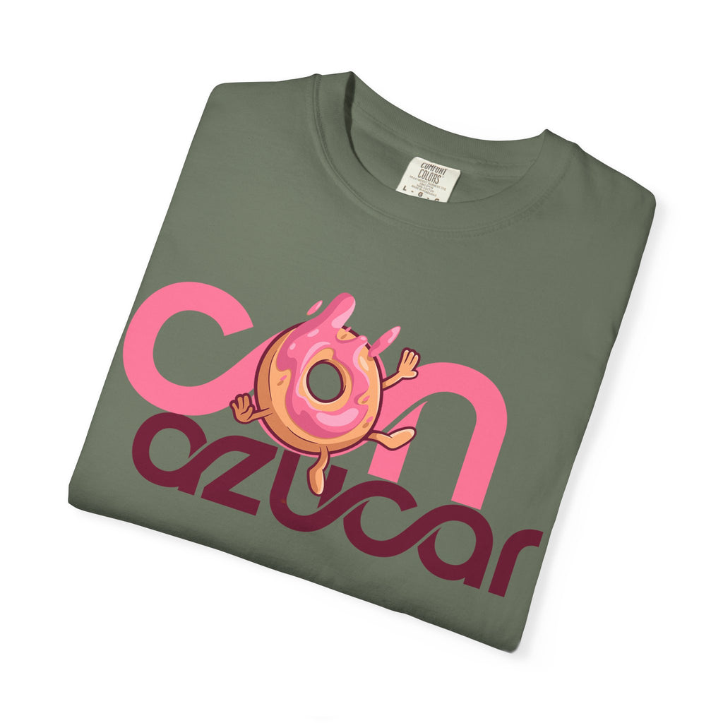 Con Azucar T-Shirt — Pink Donut Retro Graphic Tee