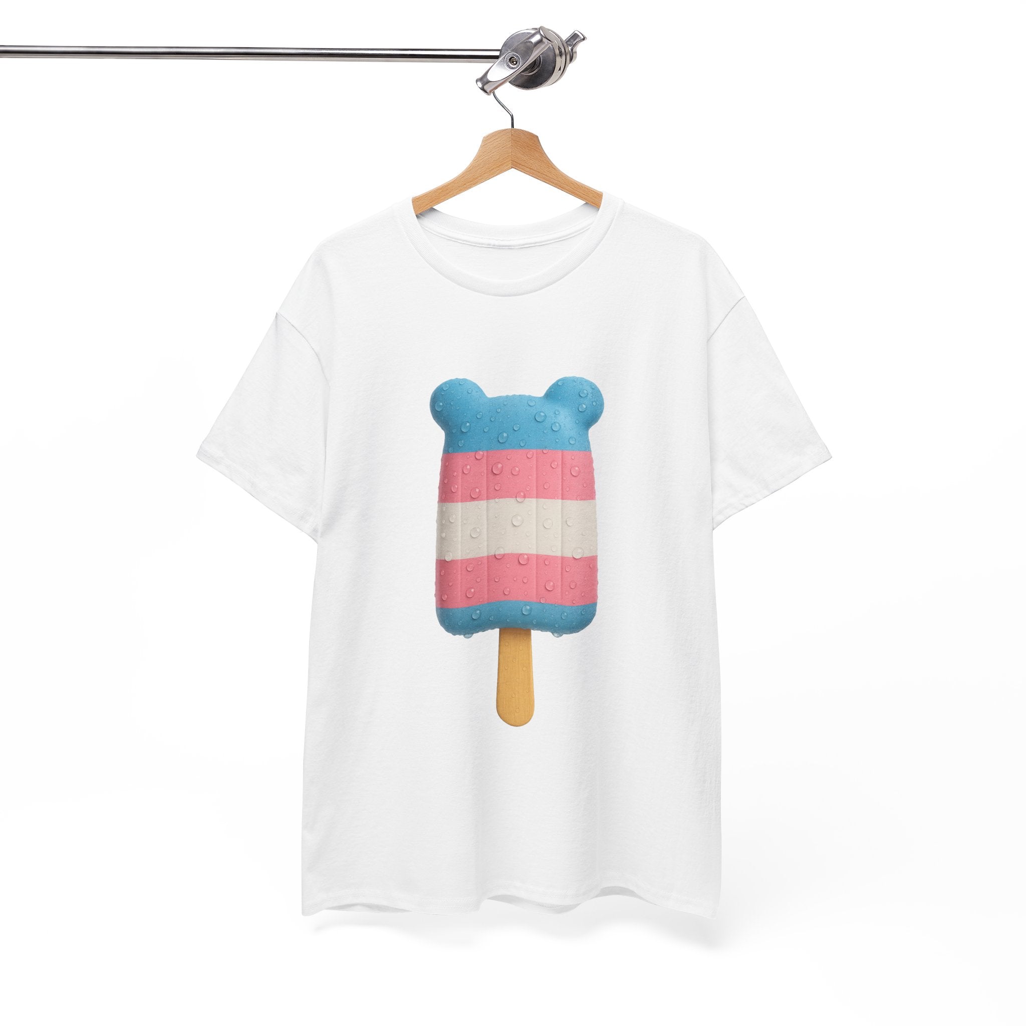 Trans Pride Popsicle T-Shirt — Cute Transgender Flag Ice Cream Tee