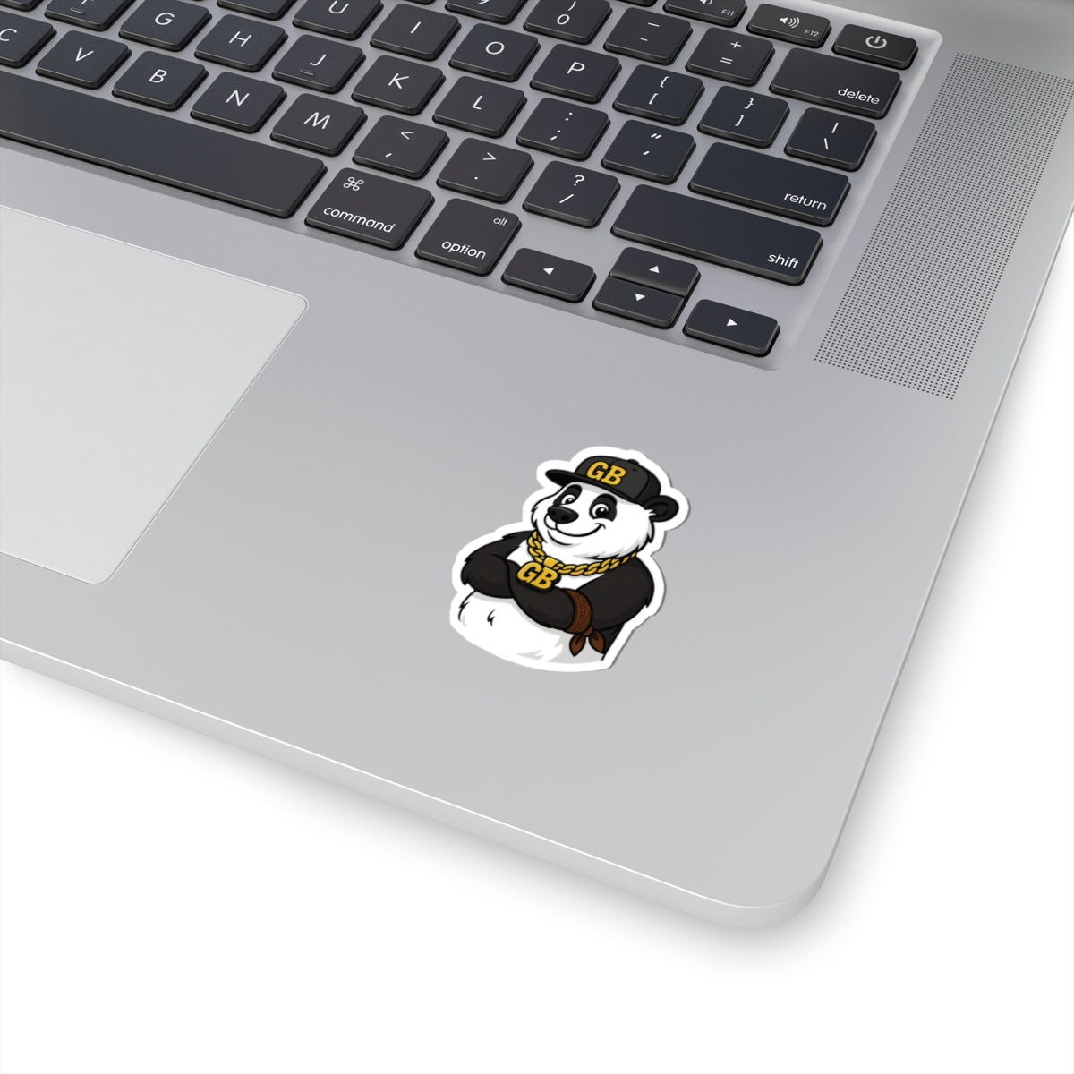 Panda Bling Kiss-Cut Sticker – GB Hip-Hop Panda Laptop Decal
