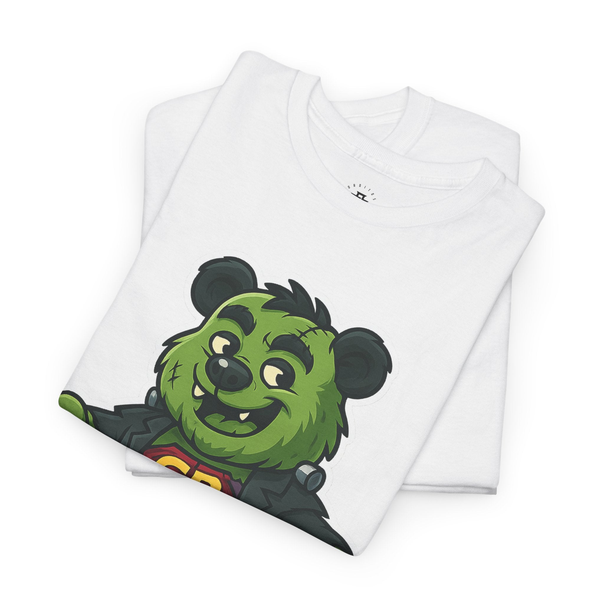 Green Monster Bear Graphic Tee — GB Superhero Cute Cartoon T-Shirt