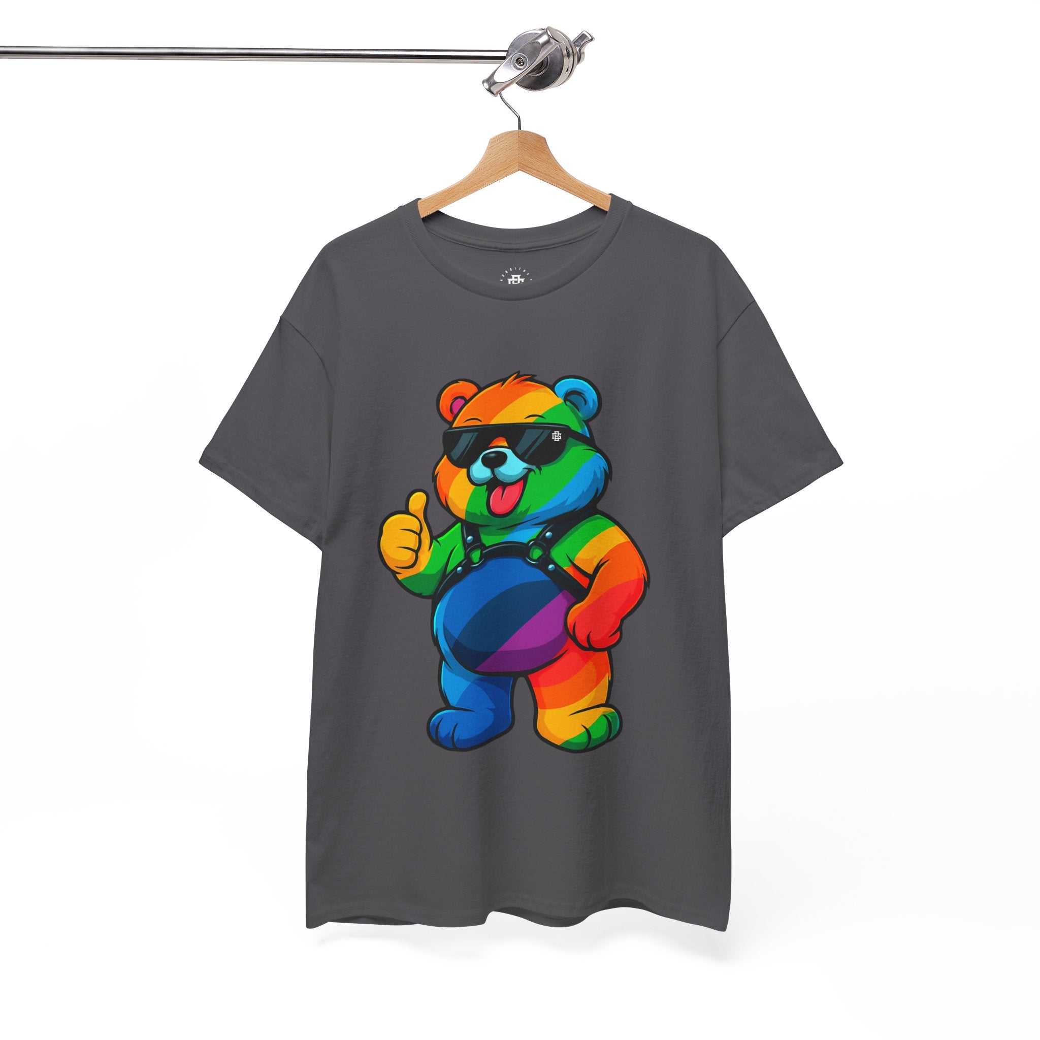 Rainbow Thumbs-Up Bear T-Shirt — Cute Pride Graphic Tee