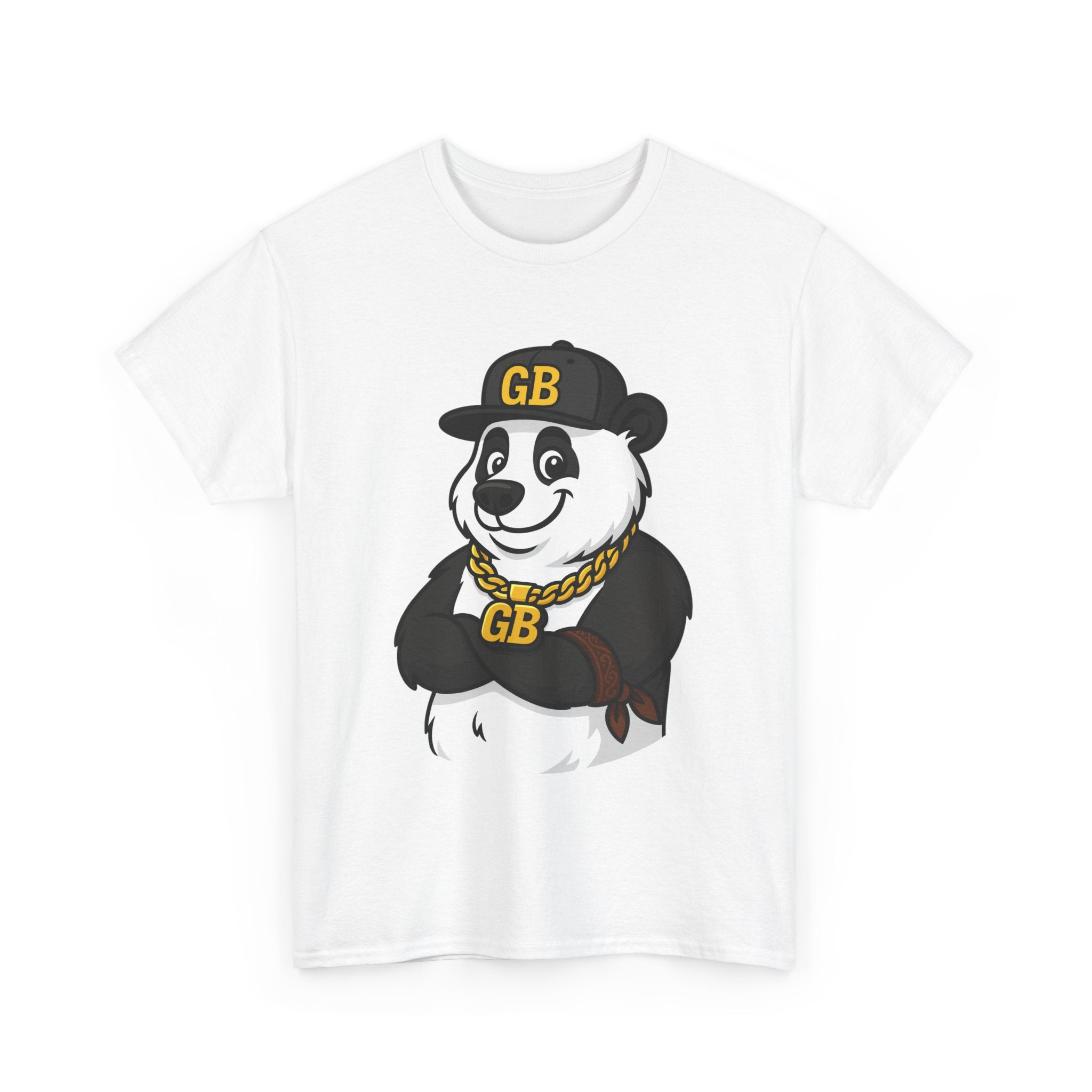 Panda Gangster Graphic Tee — GB Chain Logo T-Shirt