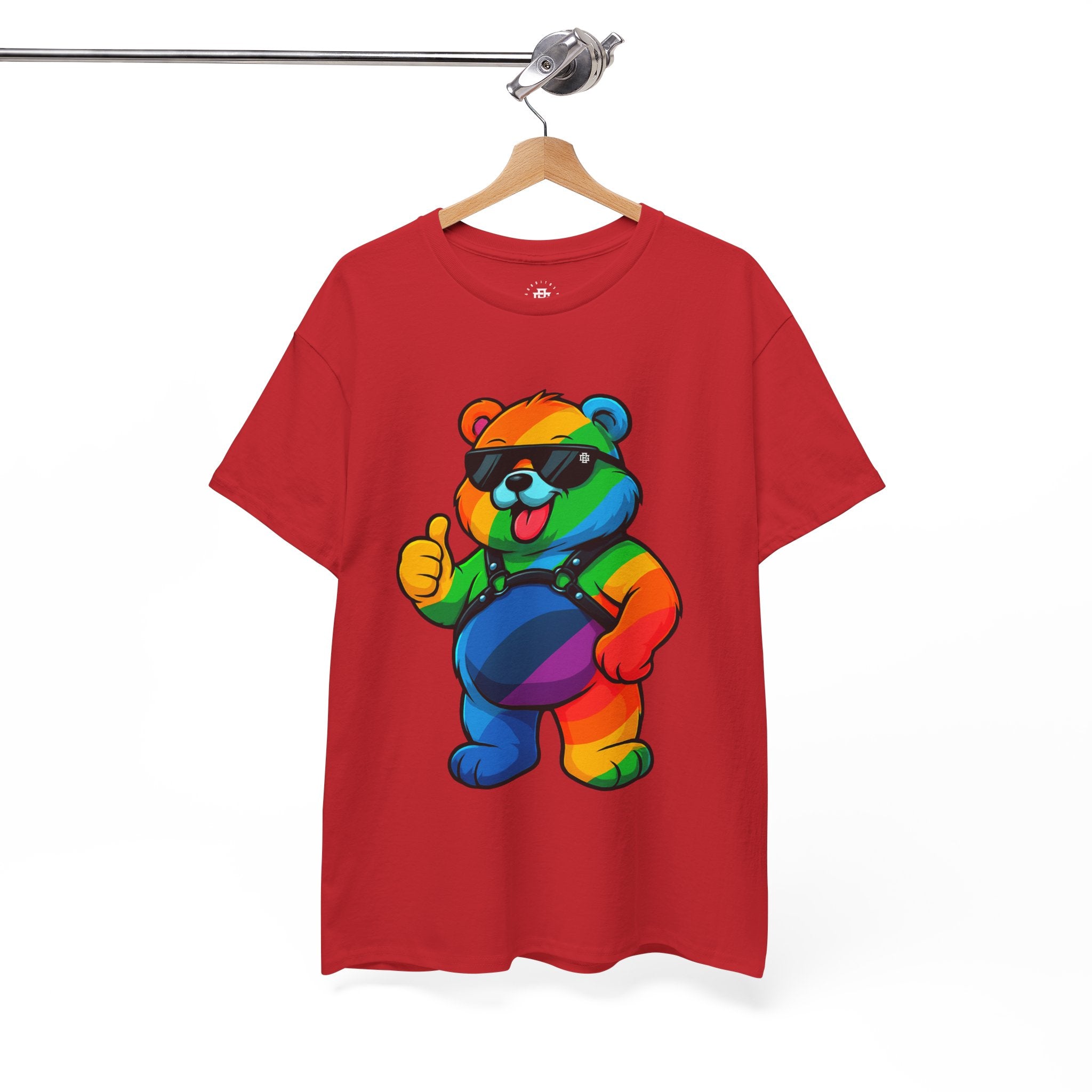 Rainbow Thumbs-Up Bear T-Shirt — Cute Pride Graphic Tee