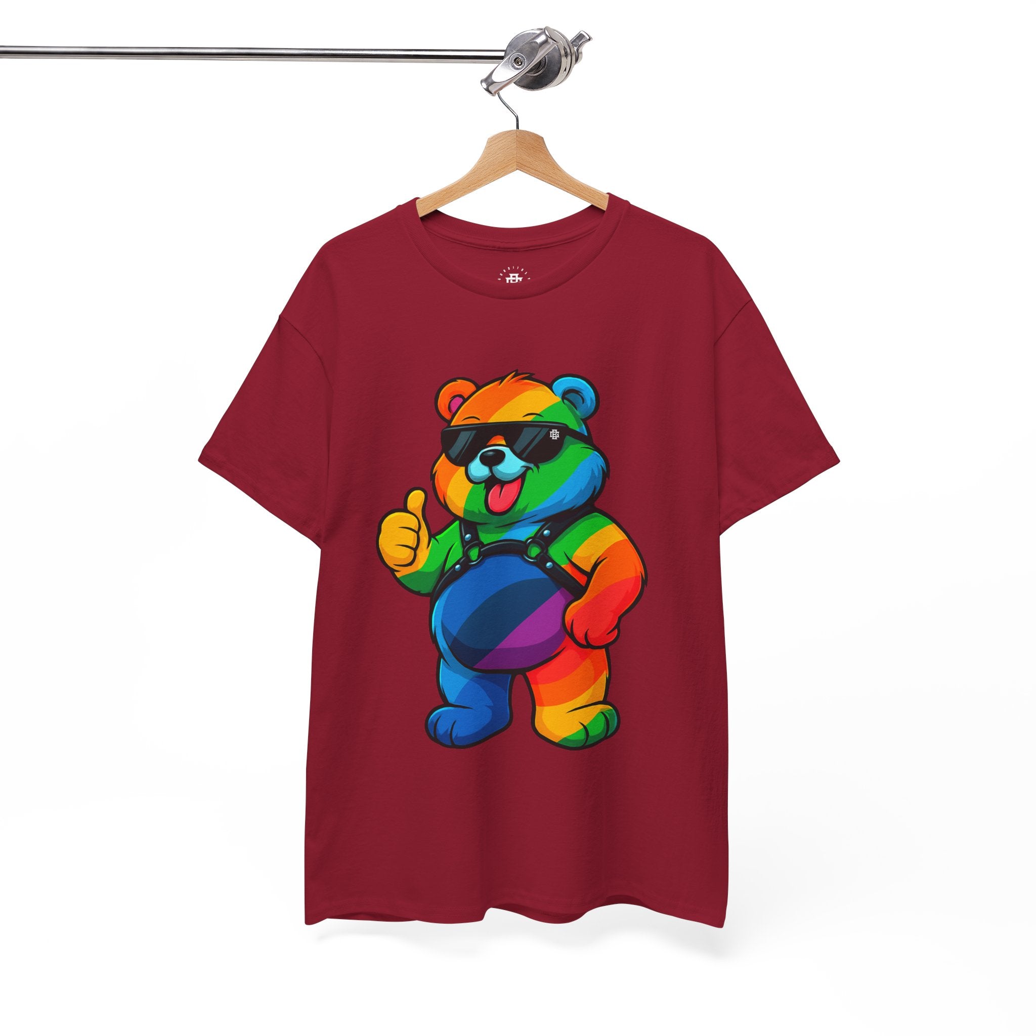 Rainbow Thumbs-Up Bear T-Shirt — Cute Pride Graphic Tee