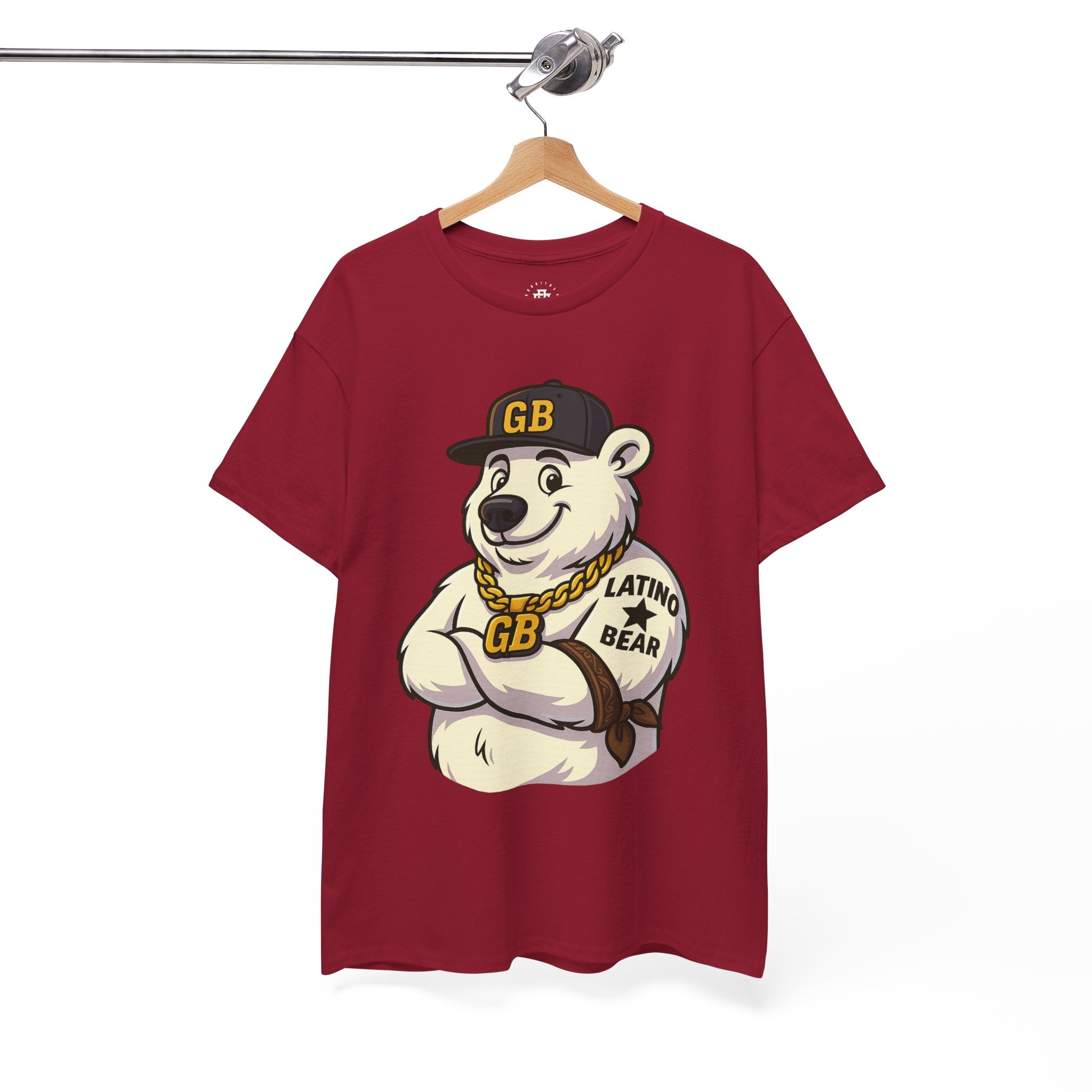 Latino Bear Graphic Tee — GB Mascot Polar Bear Shirt