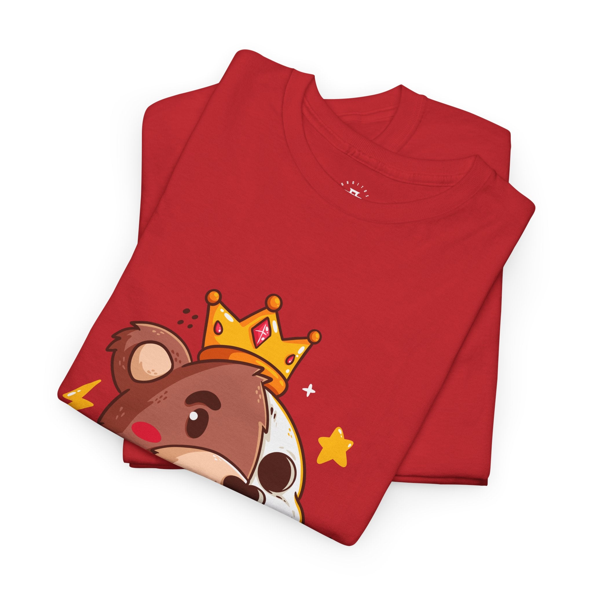 King Bear Cartoon T-Shirt — Cute Crowned Bear Graphic Tee