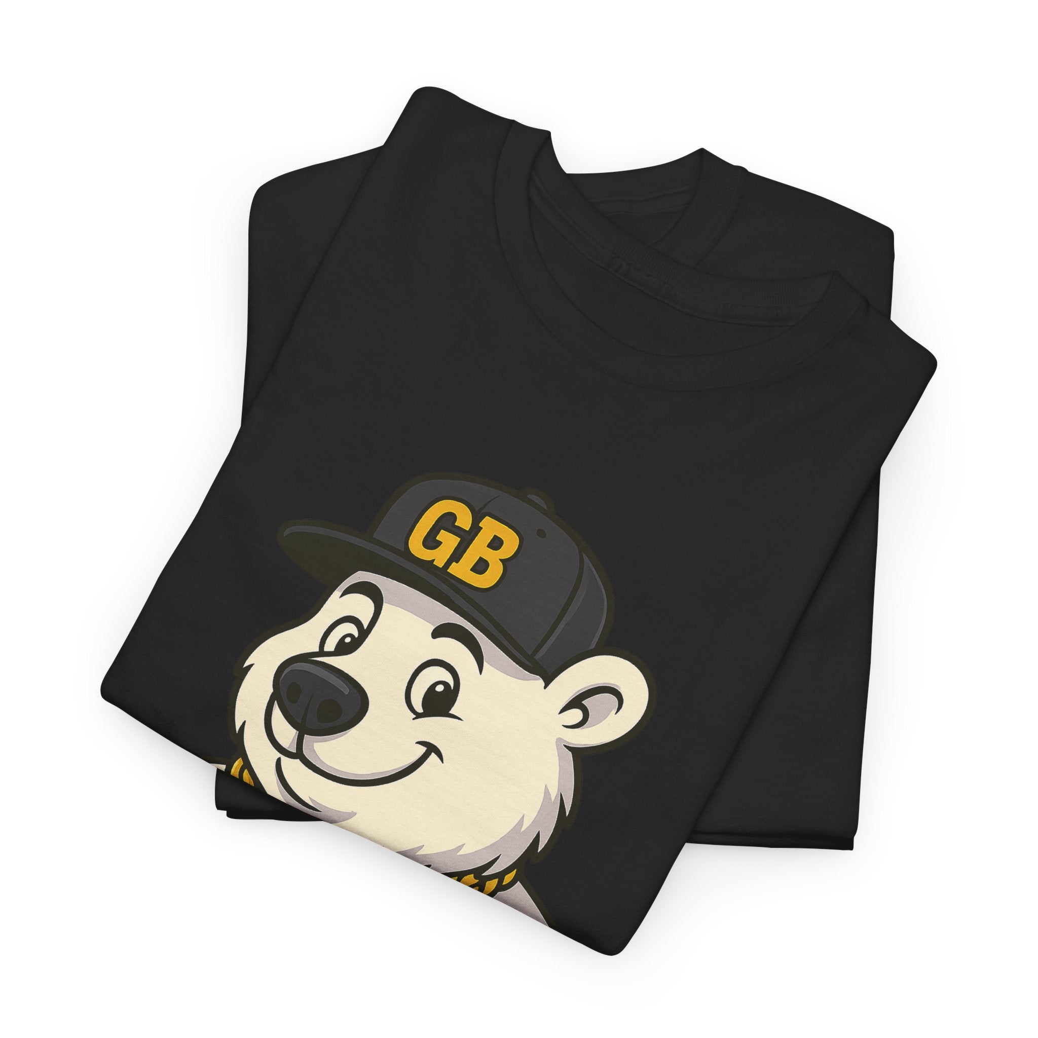 Polar Bear Graphic Tee – 'GB' Hip-Hop Chain Design