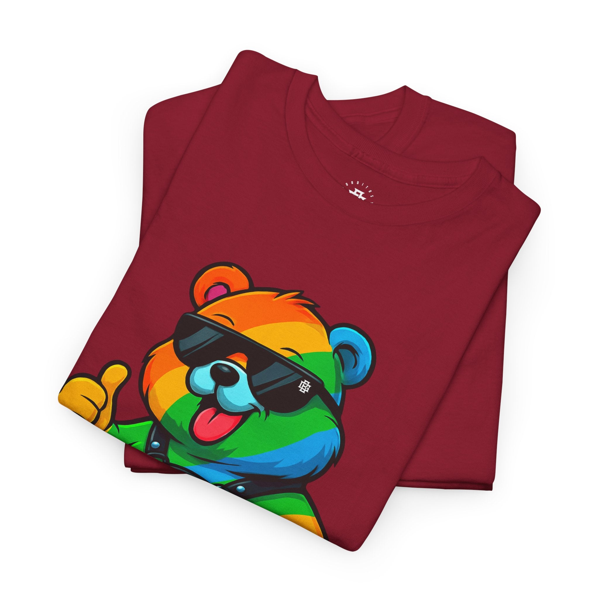 Rainbow Thumbs-Up Bear T-Shirt — Cute Pride Graphic Tee