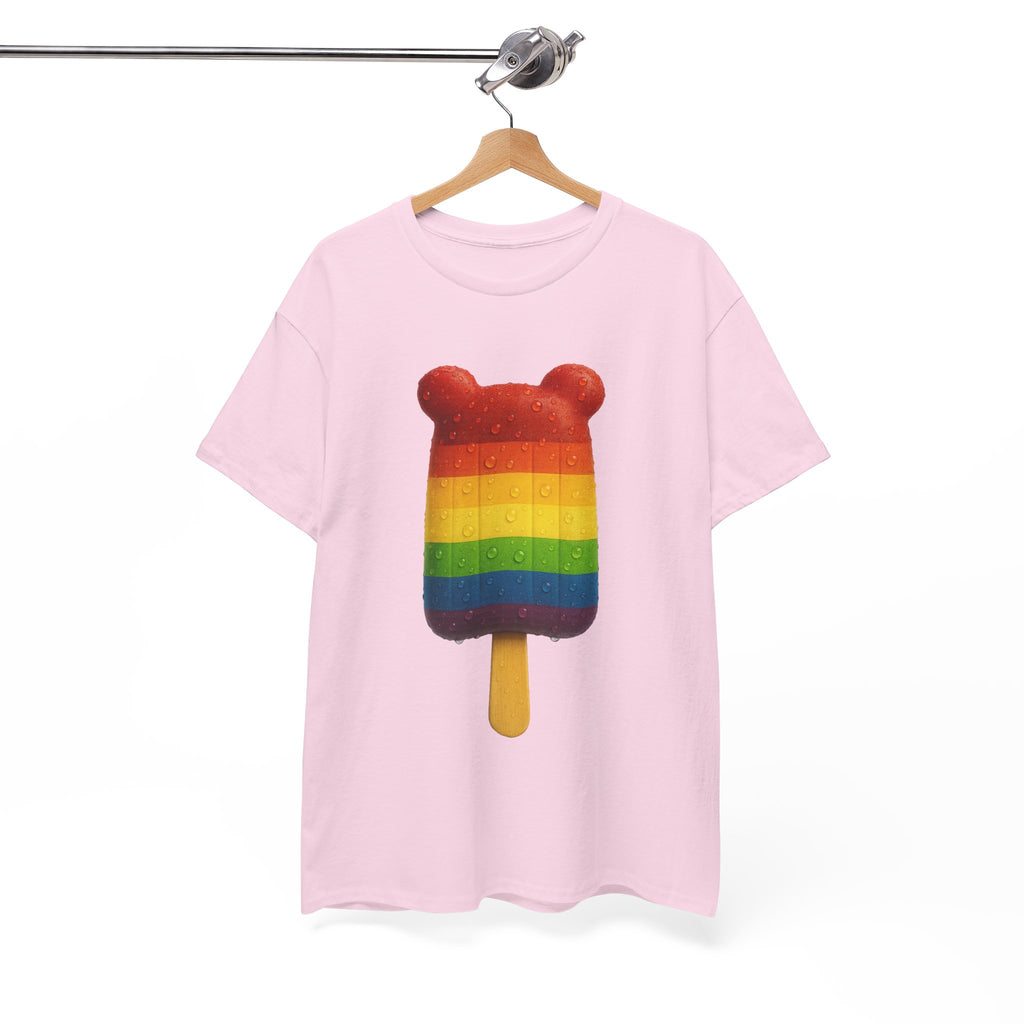 Rainbow Popsicle T-Shirt — Cute Bear-Shaped Pride Ice Cream Tee