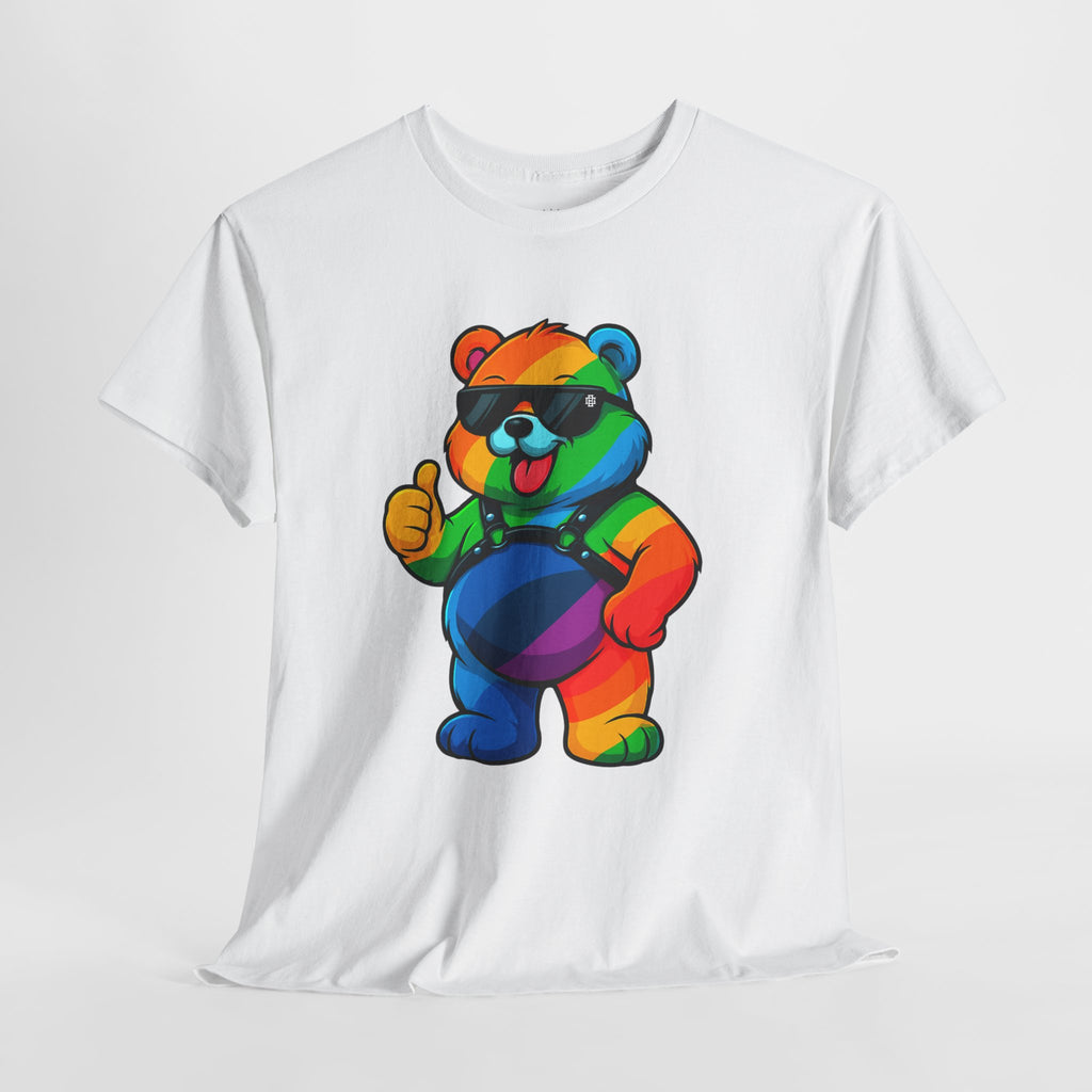 Rainbow Thumbs-Up Bear T-Shirt — Cute Pride Graphic Tee