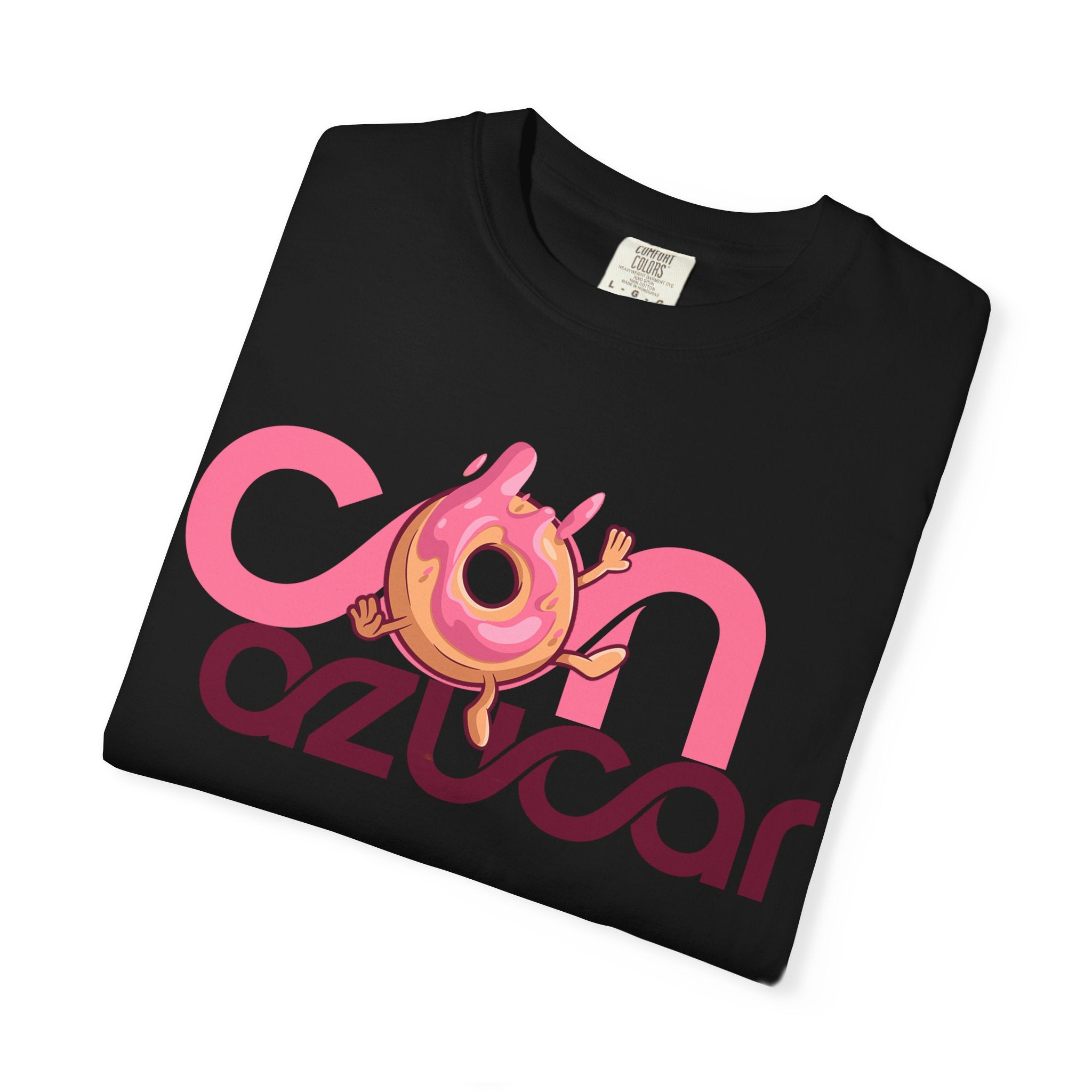 Con Azucar T-Shirt — Pink Donut Retro Graphic Tee