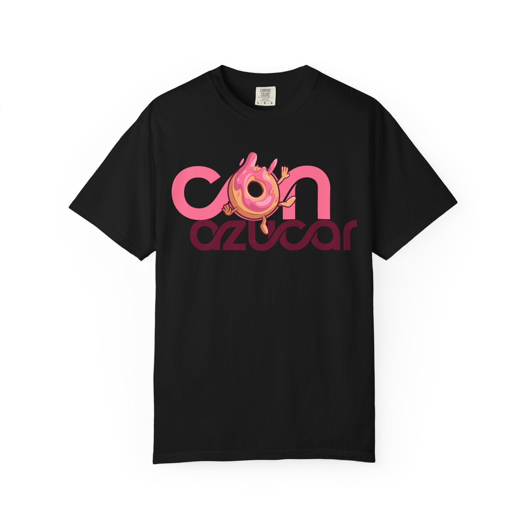Con Azucar T-Shirt — Pink Donut Retro Graphic Tee