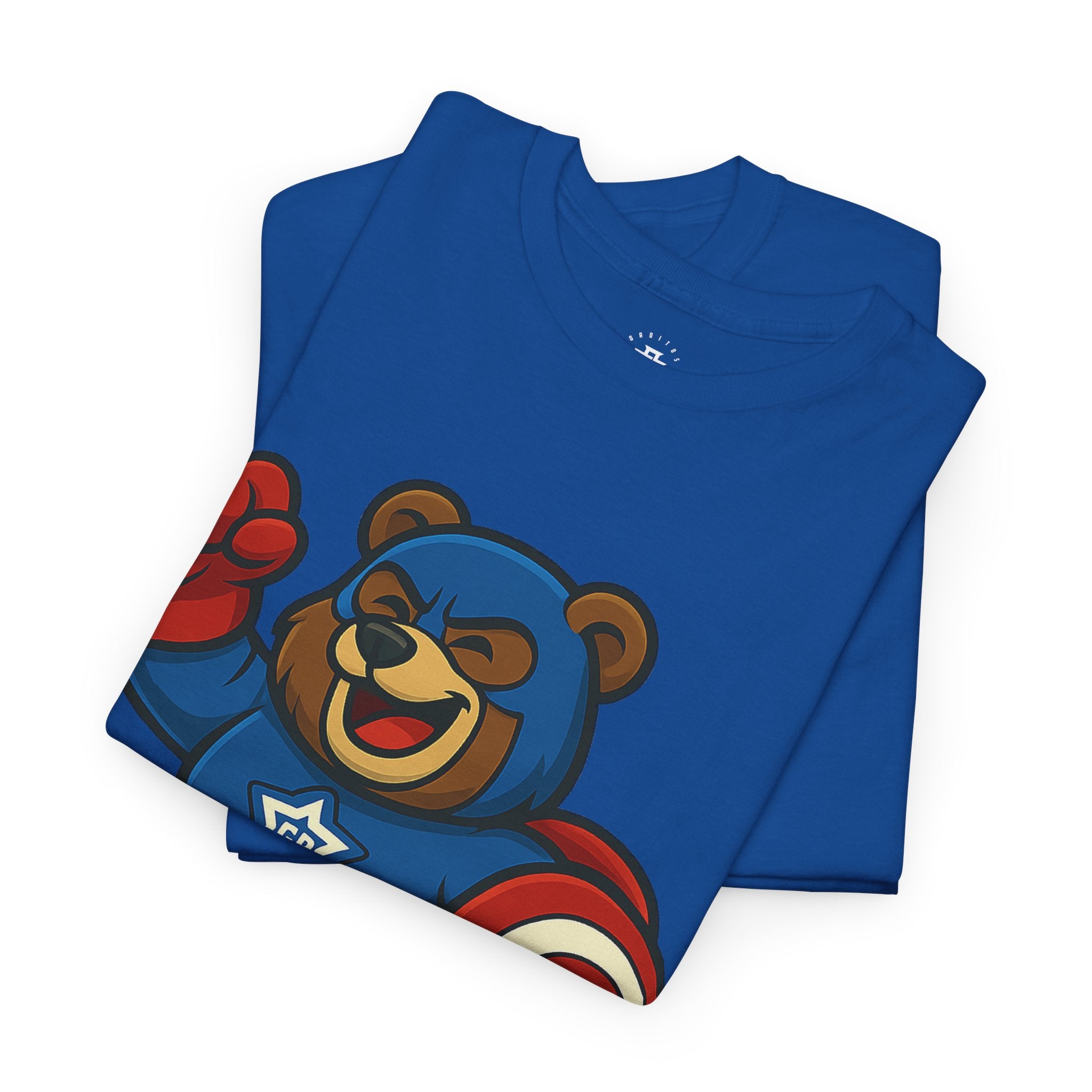 Captain Bear Kids T‑Shirt — Superhero Bear Shield Tee for Toddlers & Kids