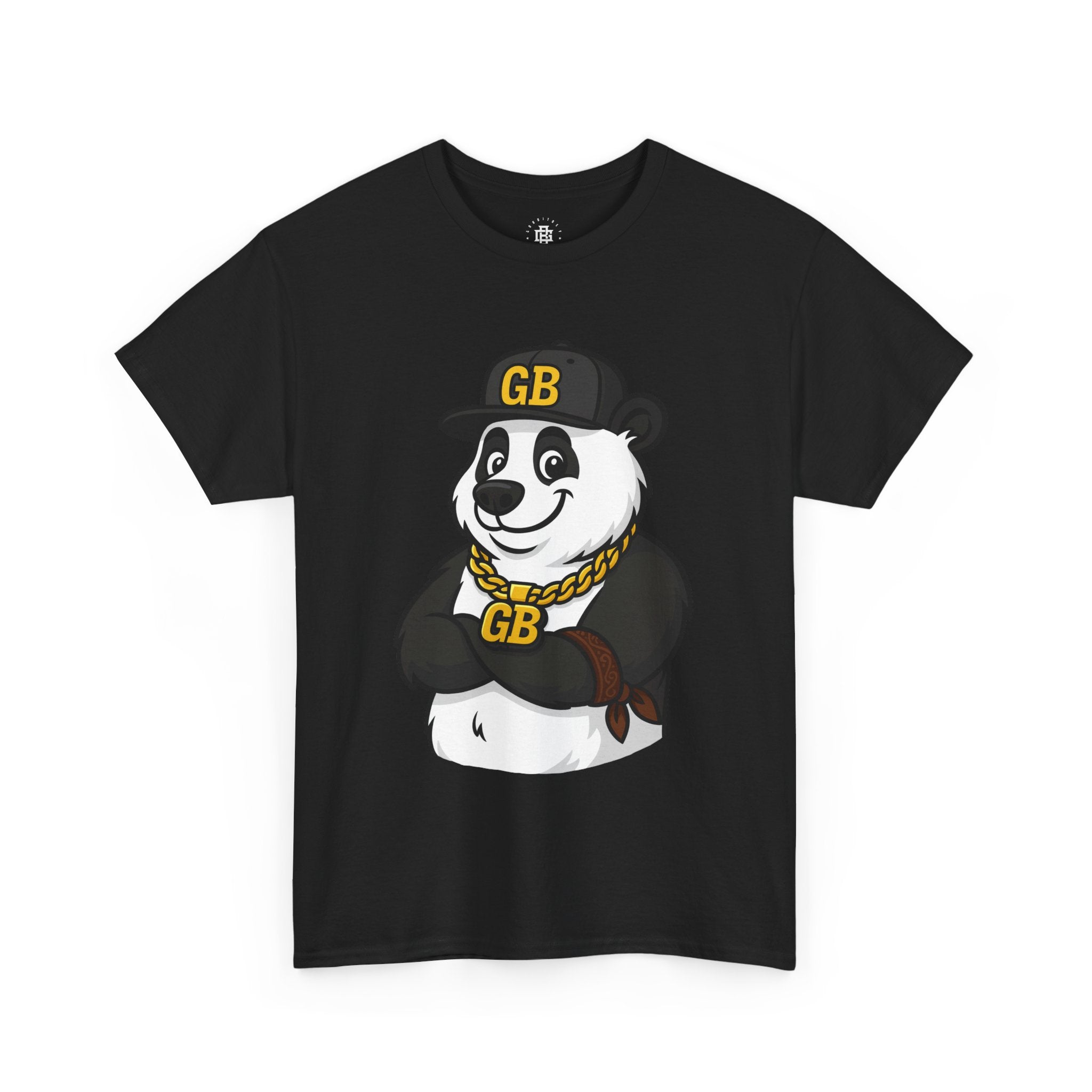 Panda Gangster Graphic Tee — GB Chain Logo T-Shirt