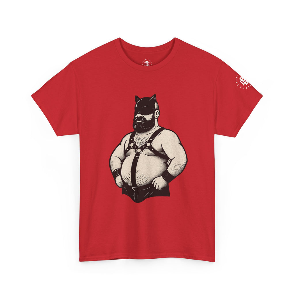 Bear Mask Leather Pride Tee — Biker Bear Graphic T-Shirt