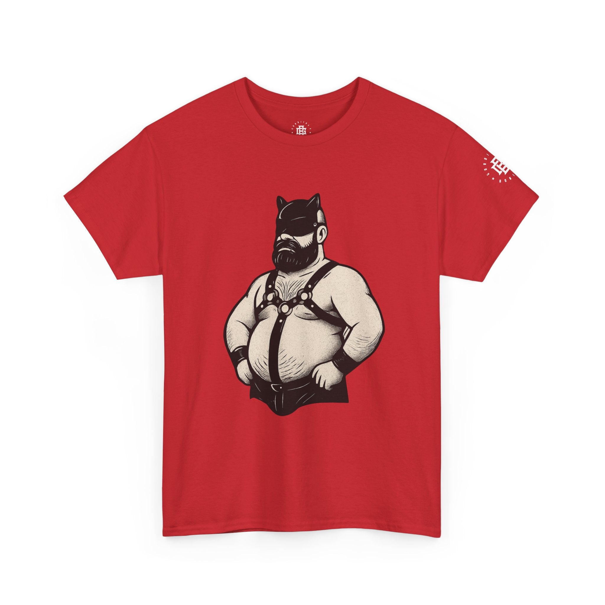 Bear Mask Leather Pride Tee — Biker Bear Graphic T-Shirt