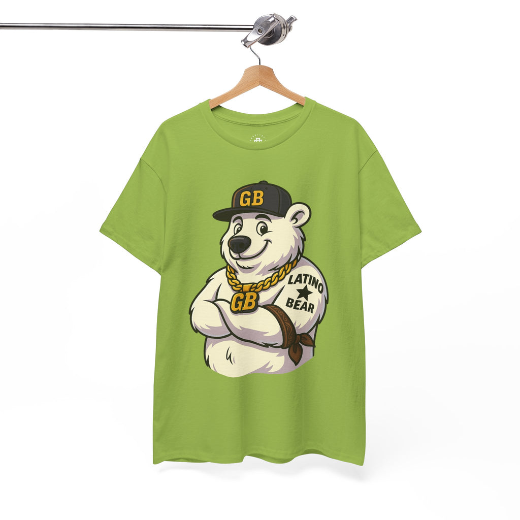 Latino Bear Graphic Tee — GB Mascot Polar Bear Shirt
