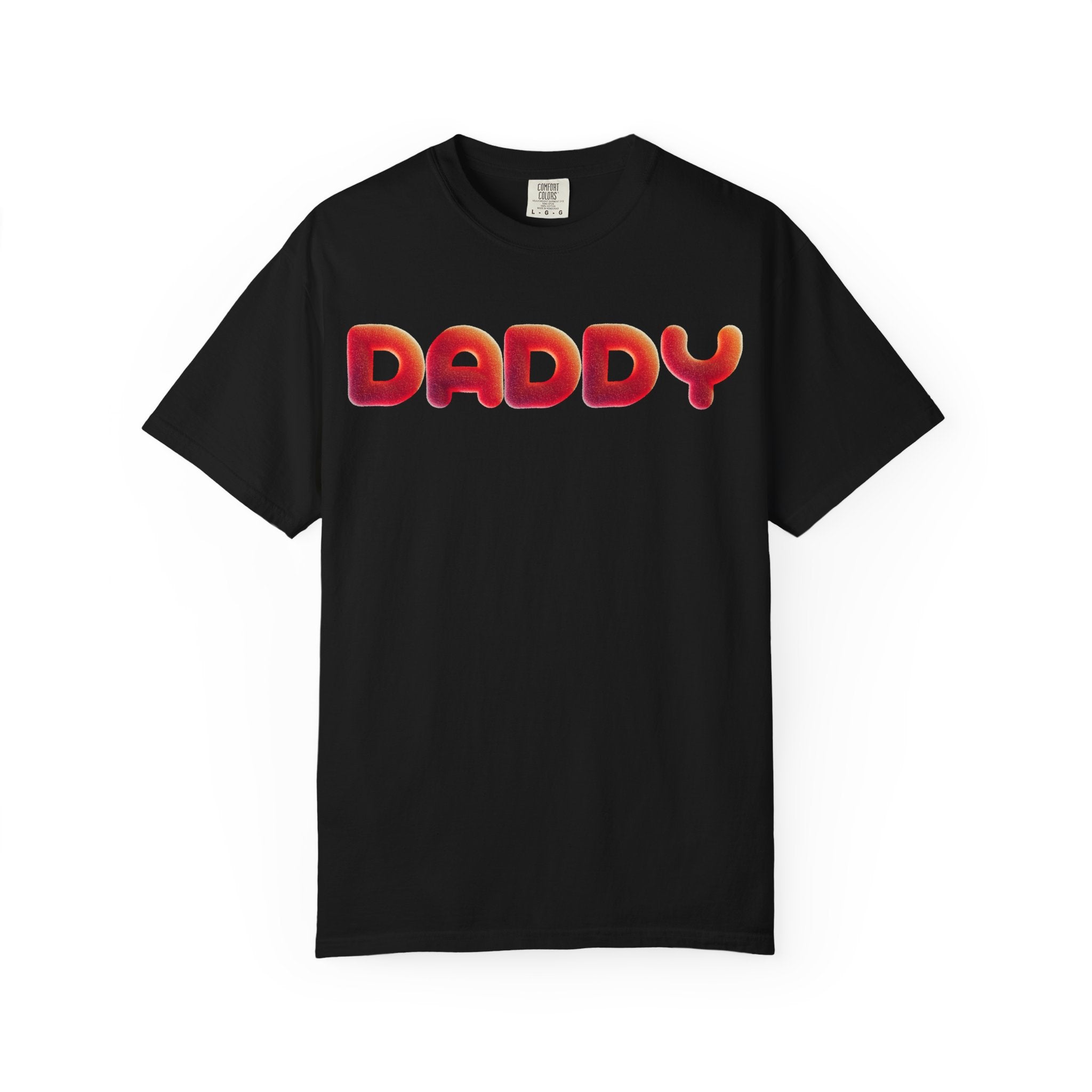 Playera Daddy Bear con letras retro bubble en gradiente