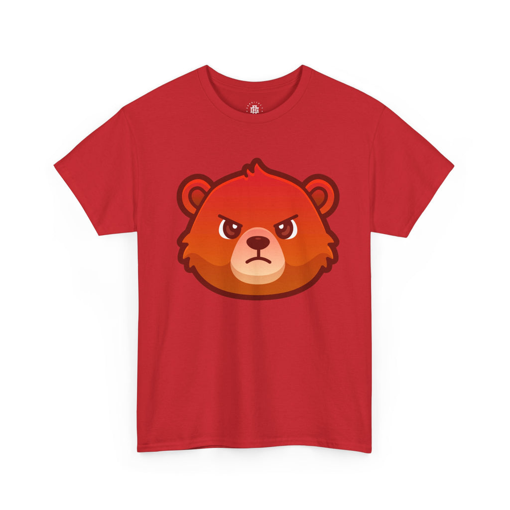 Angry Red Bear T-shirt – Fierce Cartoon Bear Graphic Tee