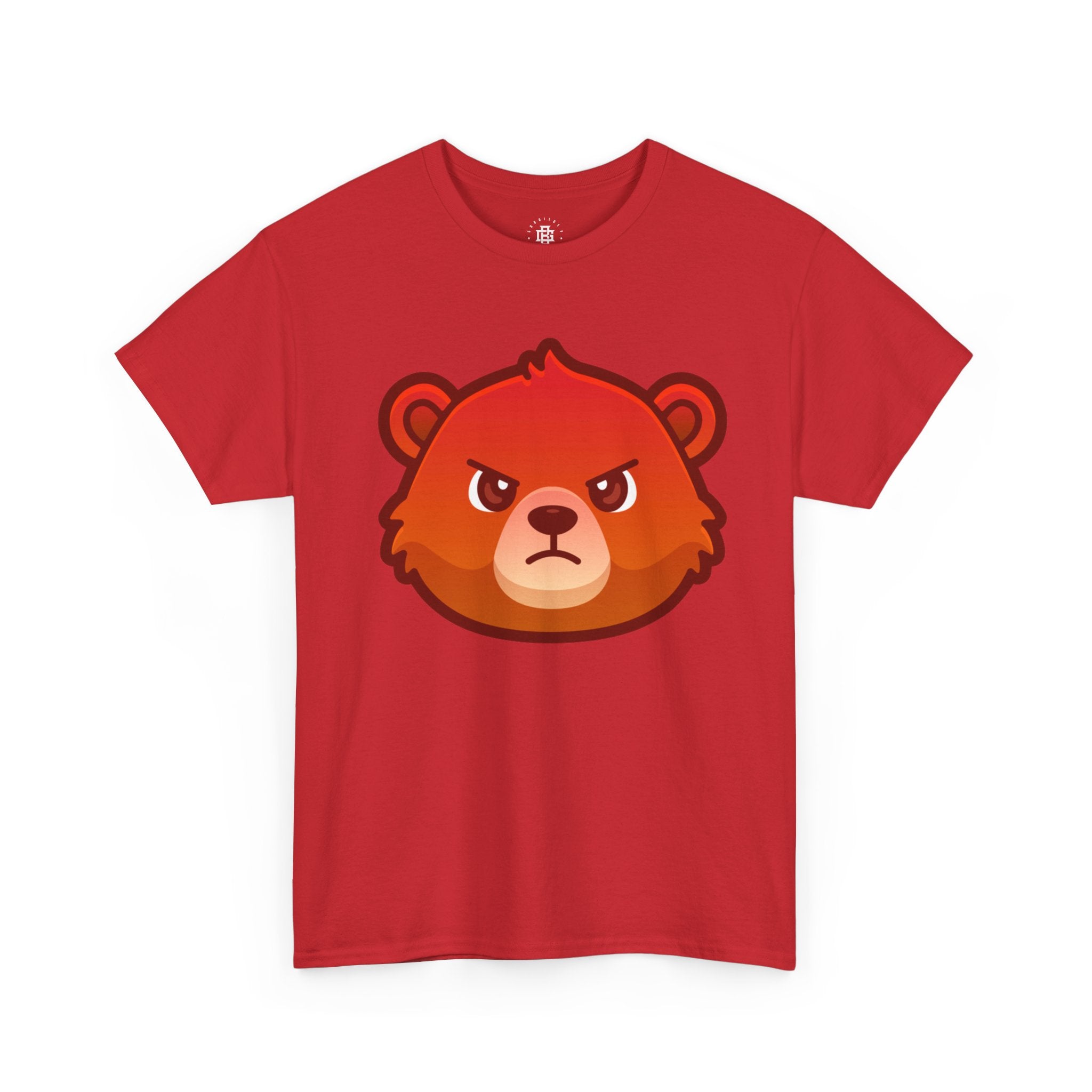 Angry Red Bear T-shirt – Fierce Cartoon Bear Graphic Tee
