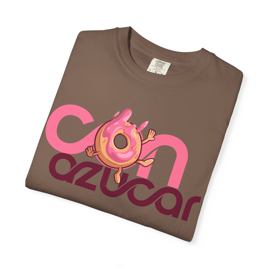 Con Azucar T-Shirt — Pink Donut Retro Graphic Tee