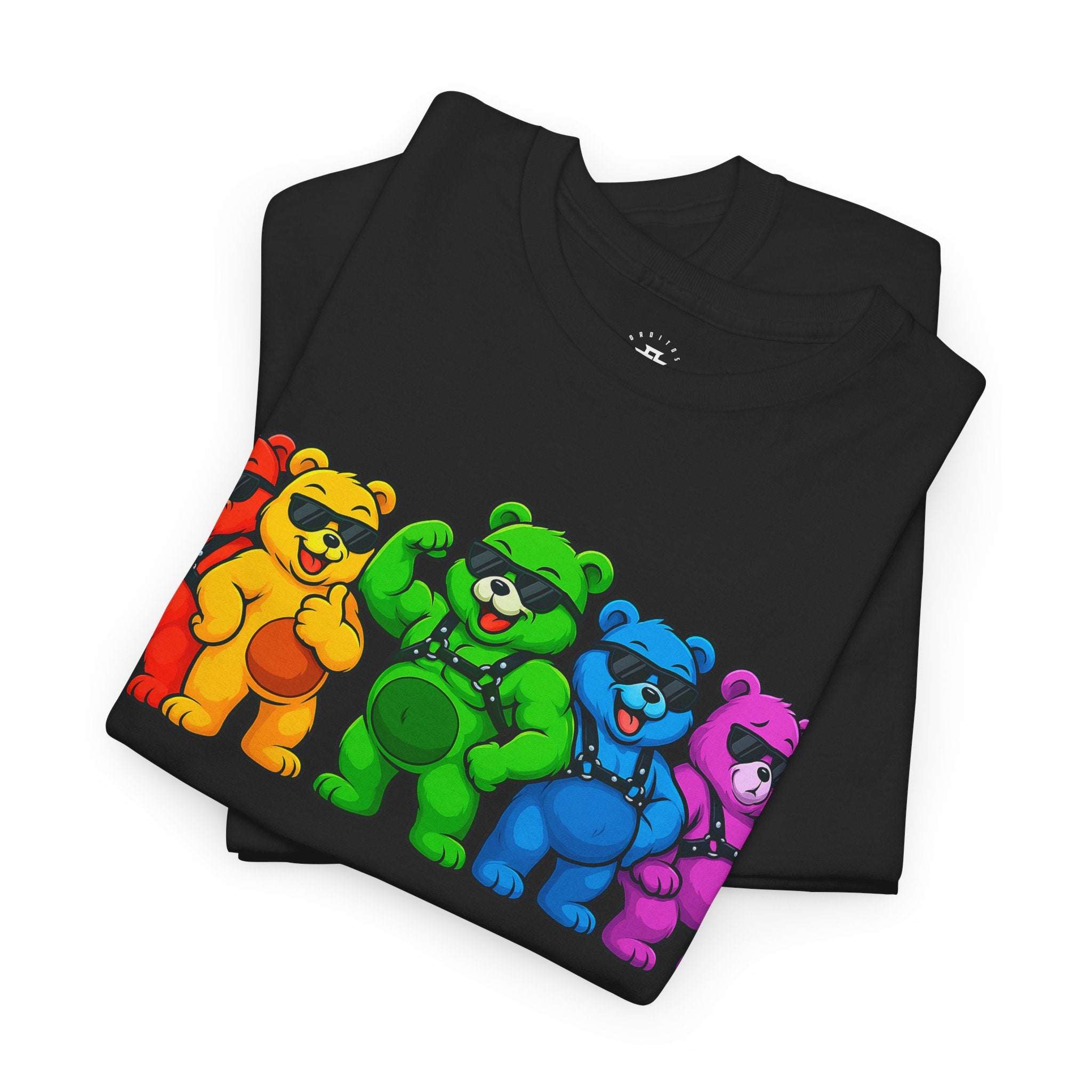 Rainbow Dancing Bears T-Shirt — Colorful Retro Bear Graphic Tee for Pride & Gifts