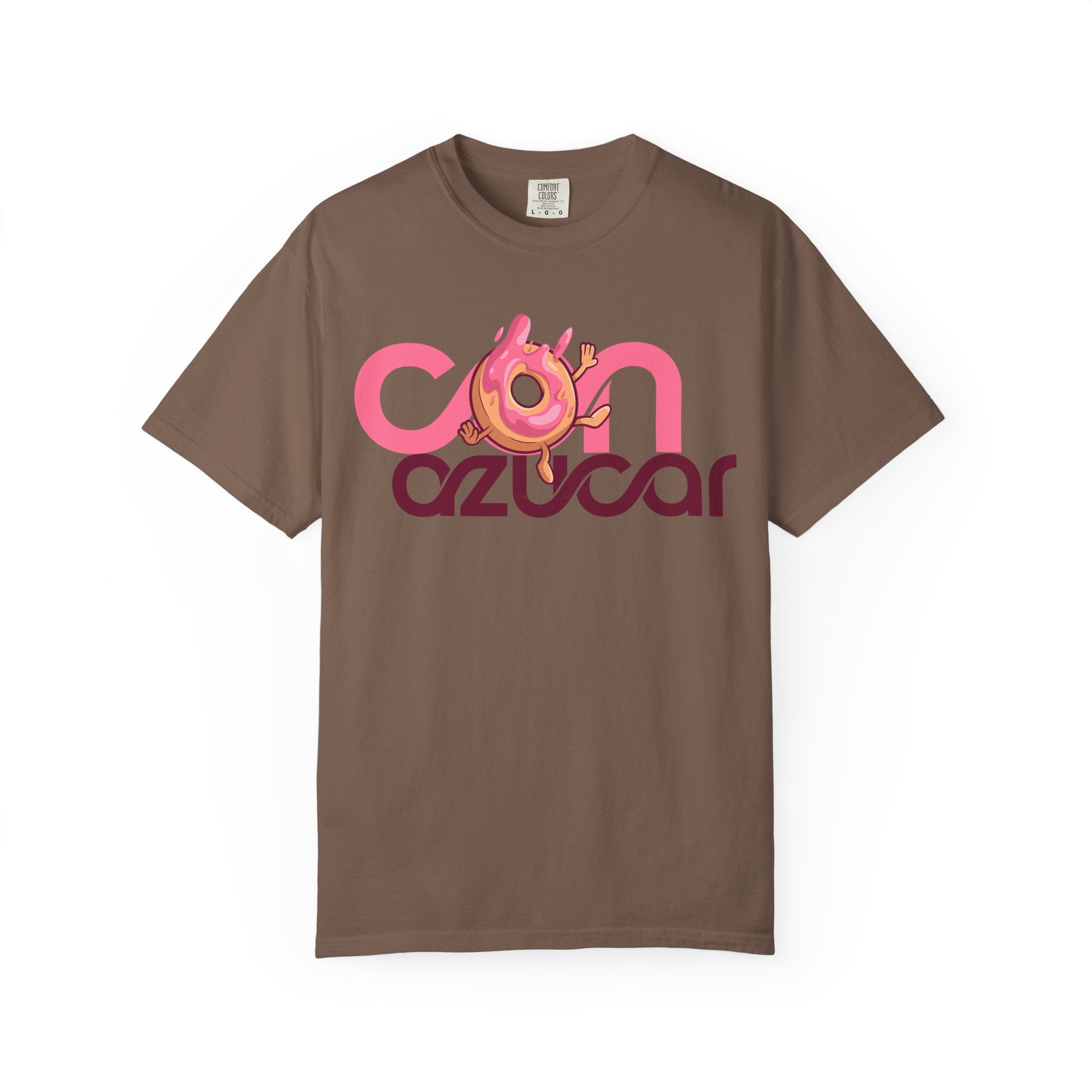 Con Azucar T-Shirt — Pink Donut Retro Graphic Tee