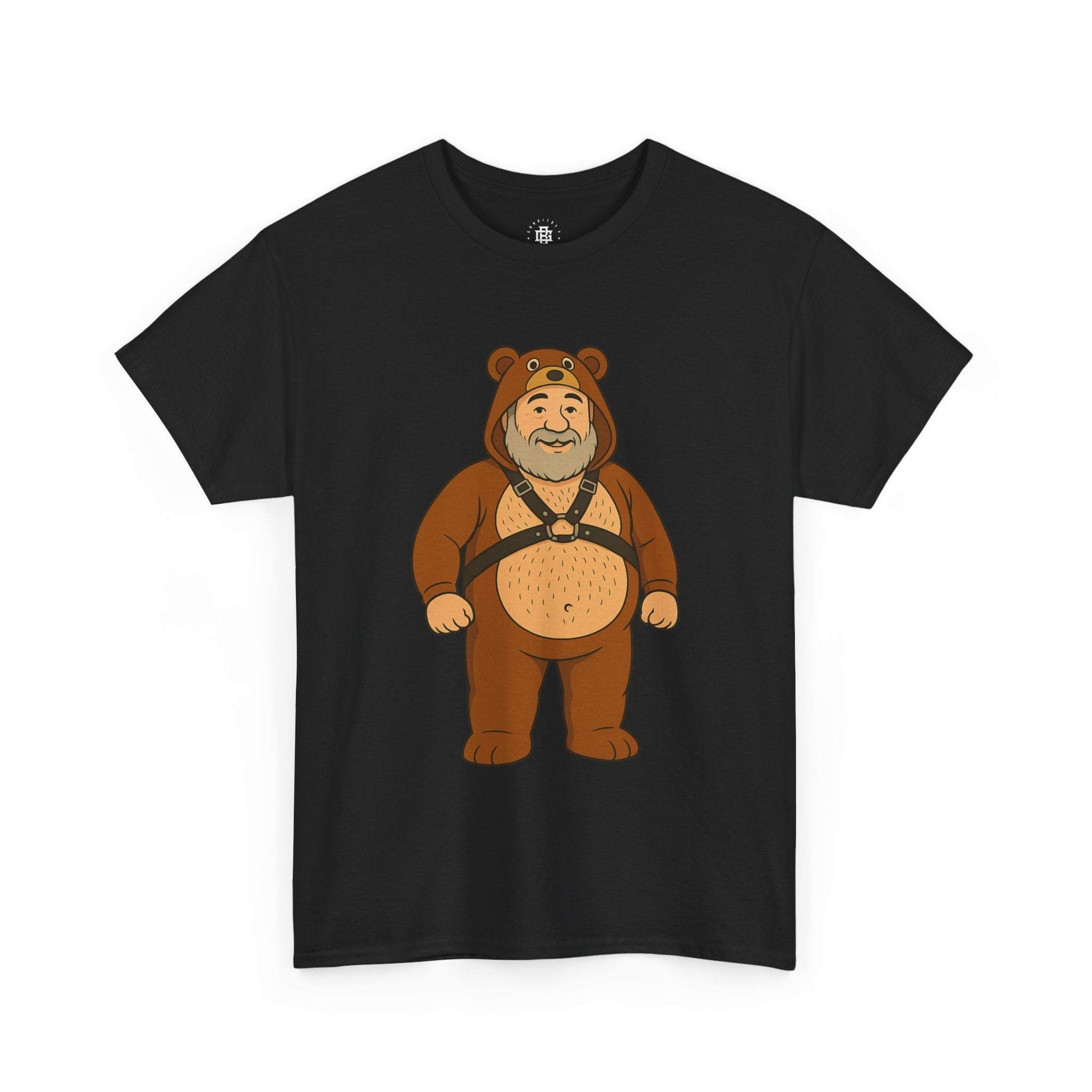 Bear Costume Graphic T‑Shirt — Cute Chubby Bear Illustration Tee