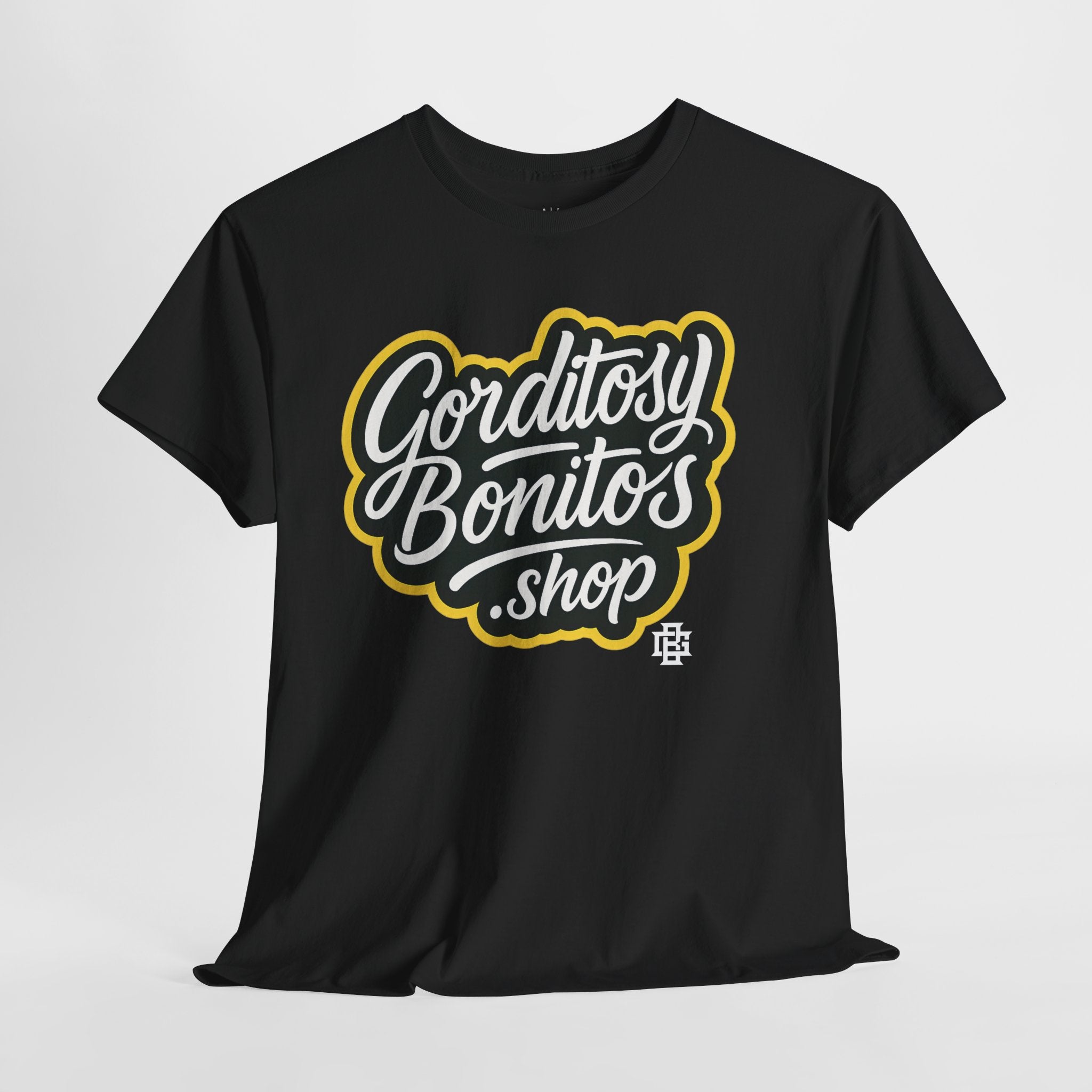 Gorditosy Bonitos.shop T‑Shirt — Retro Script Logo Tee