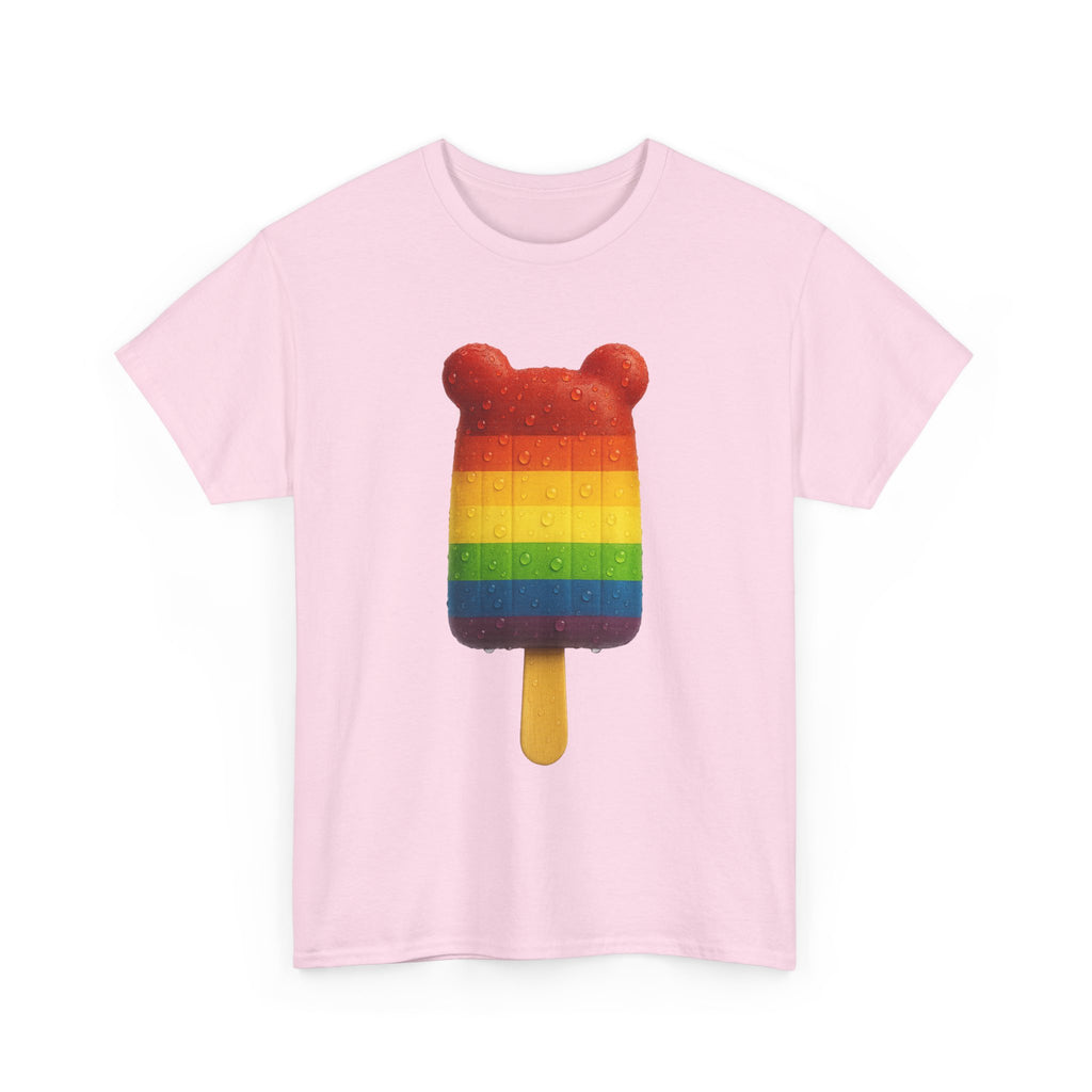 Rainbow Popsicle T-Shirt — Cute Bear-Shaped Pride Ice Cream Tee