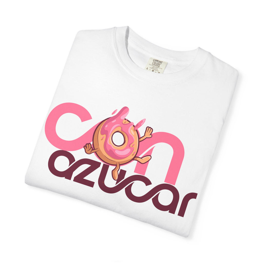 Con Azucar T-Shirt — Pink Donut Retro Graphic Tee