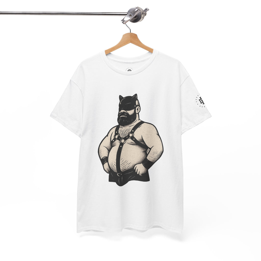 Bear Mask Leather Pride Tee — Biker Bear Graphic T-Shirt