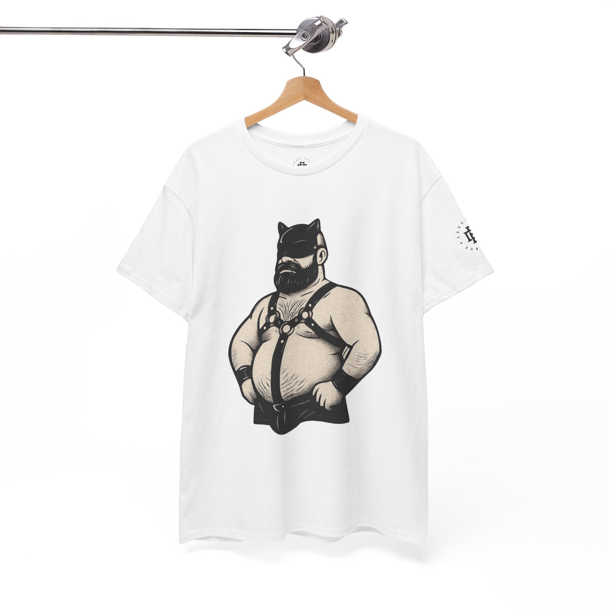 Bear Mask Leather Pride Tee — Biker Bear Graphic T-Shirt