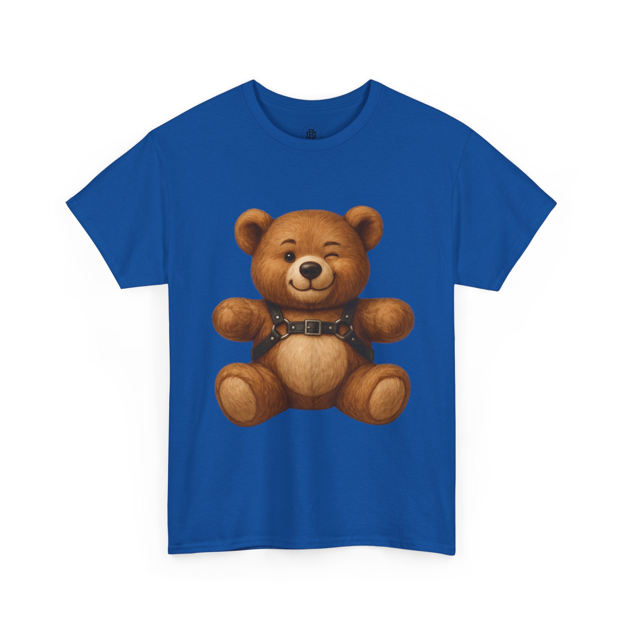 Bear with Harness Graphic T‑Shirt — Cute Teddy Chest Harness Tee