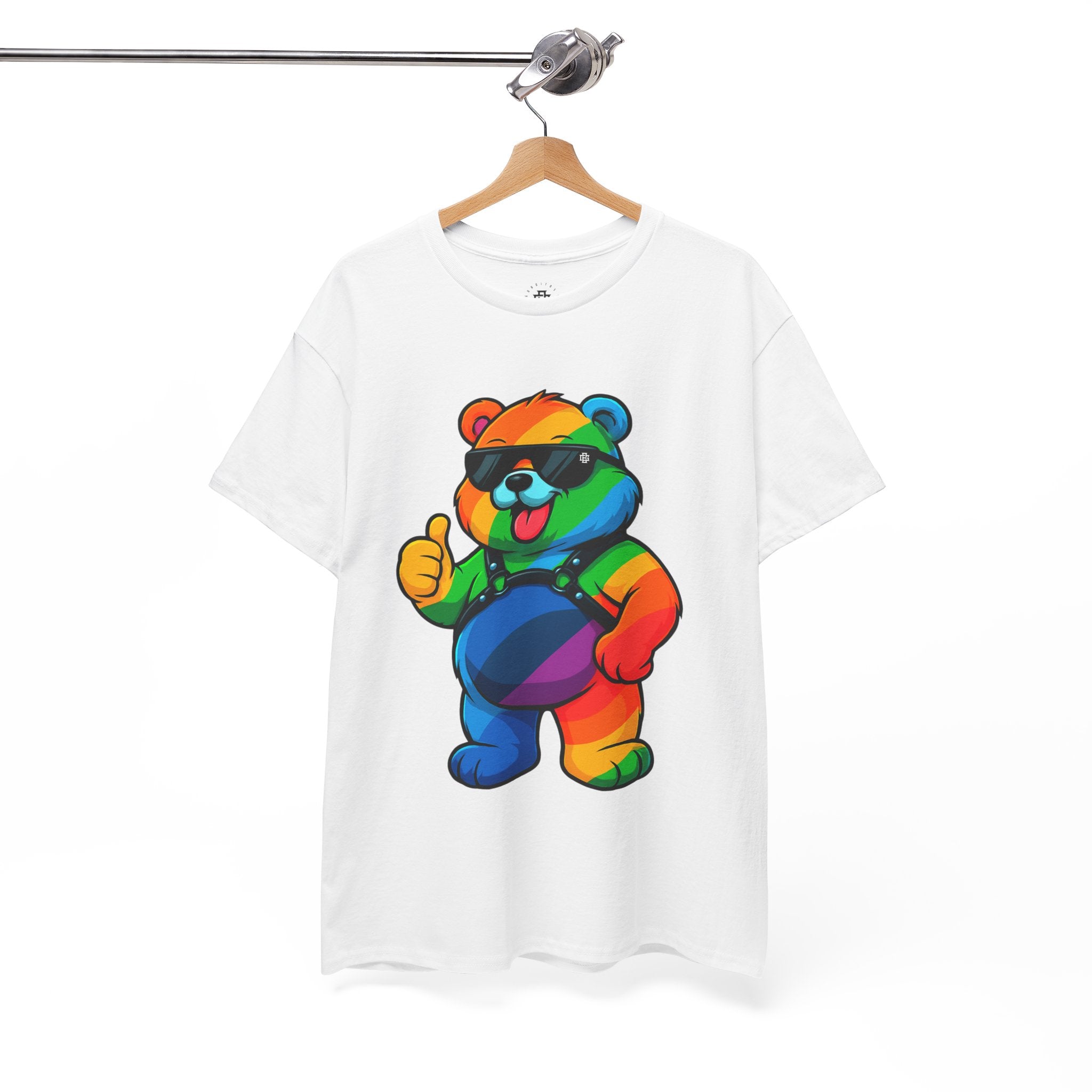 Rainbow Thumbs-Up Bear T-Shirt — Cute Pride Graphic Tee