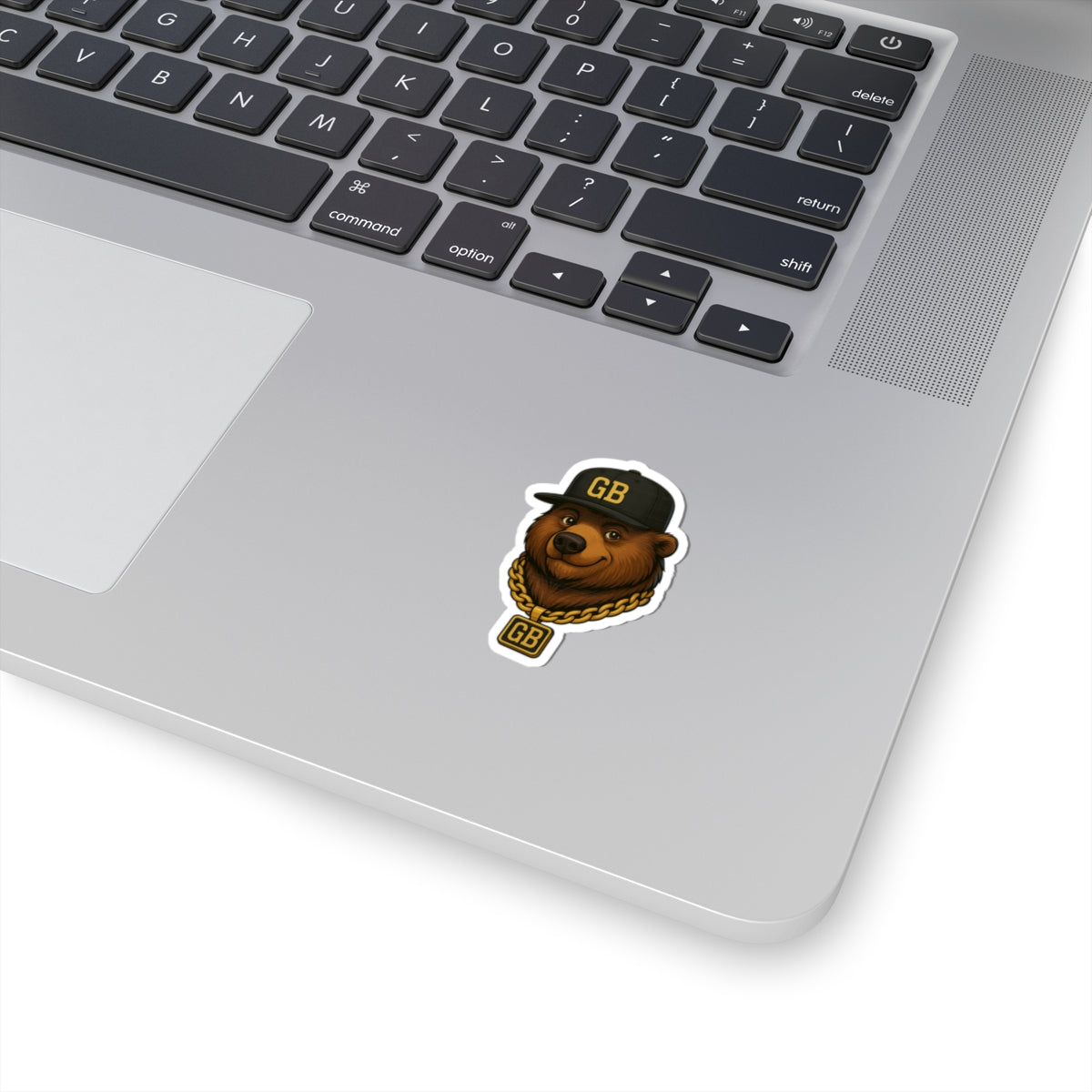 Cool Bear Sticker — Gold Chain Hip-Hop Bear Kiss-Cut Decal