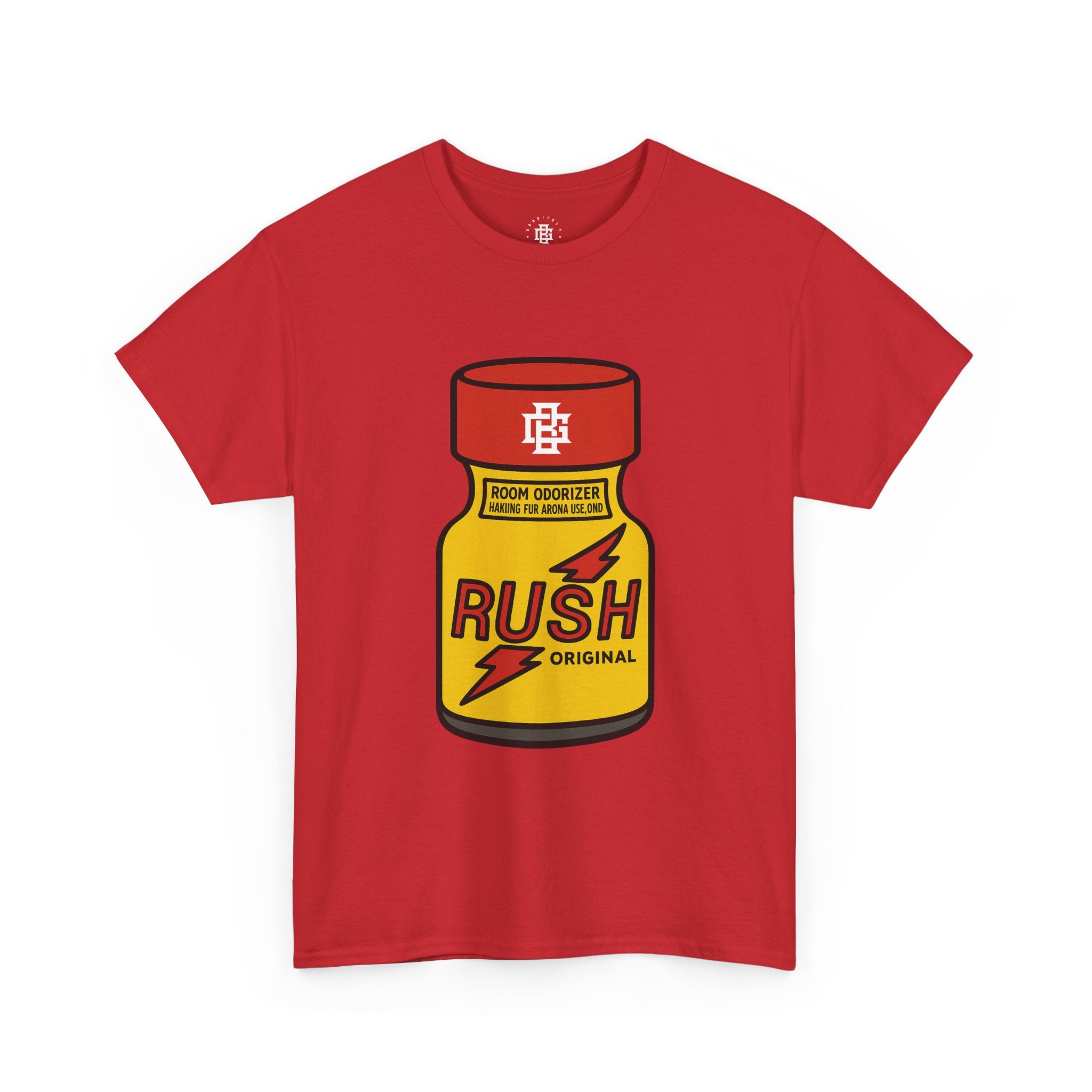 Rush Sauce Bottle T-Shirt — Retro Hot Sauce Graphic Tee