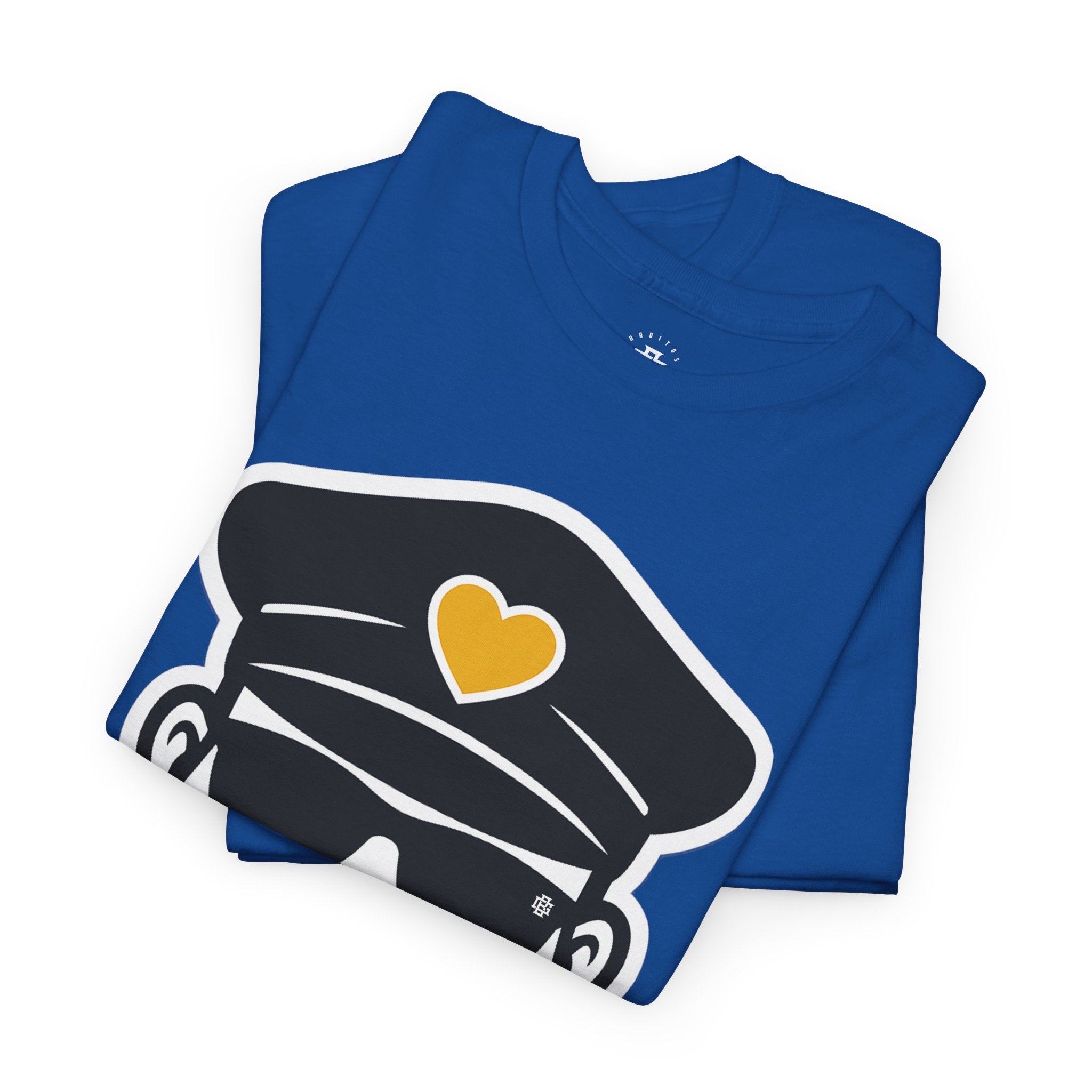 Bearded Captain Graphic Tee — Nautical Sailor Hat Design with Heart